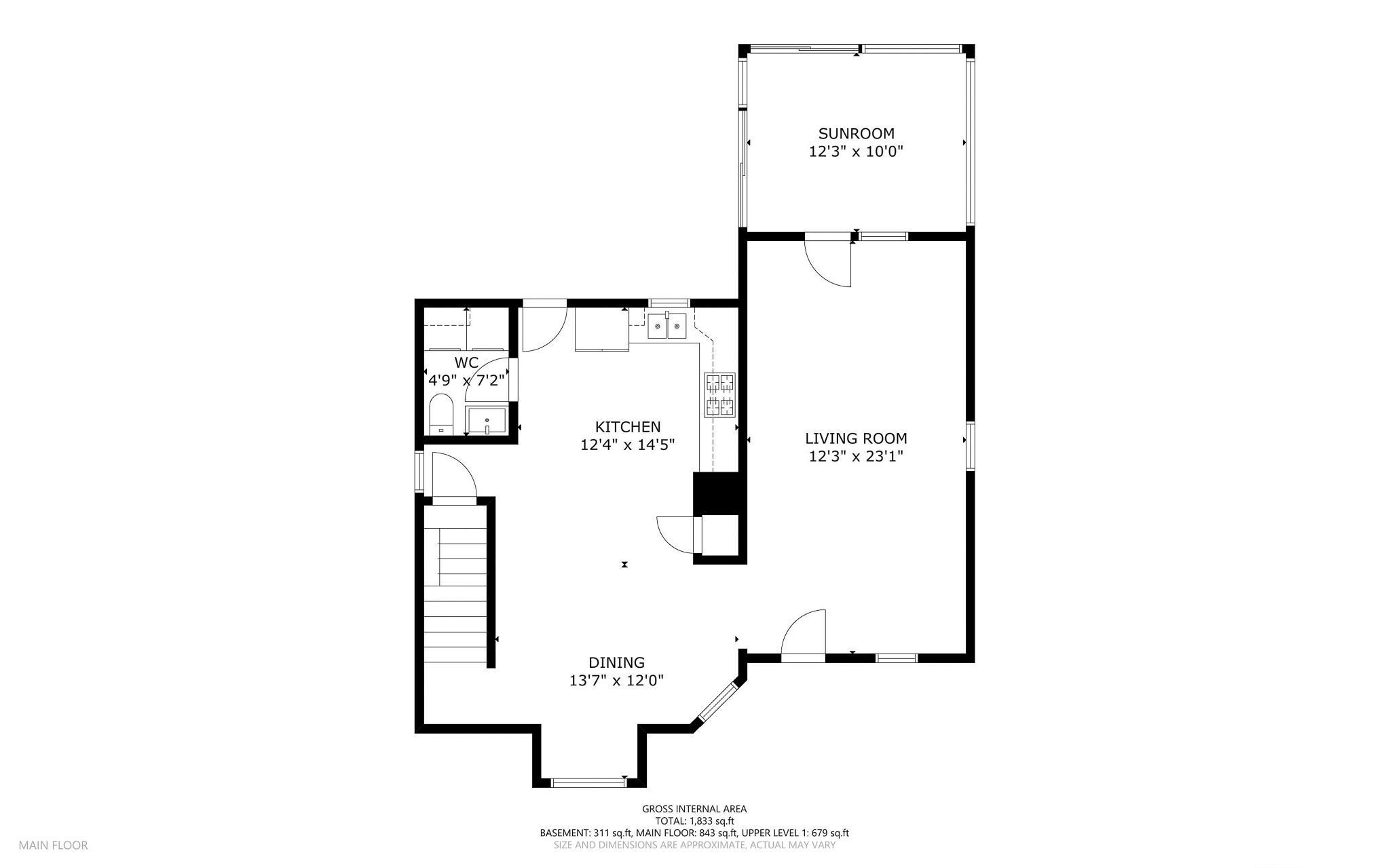 View of room layout