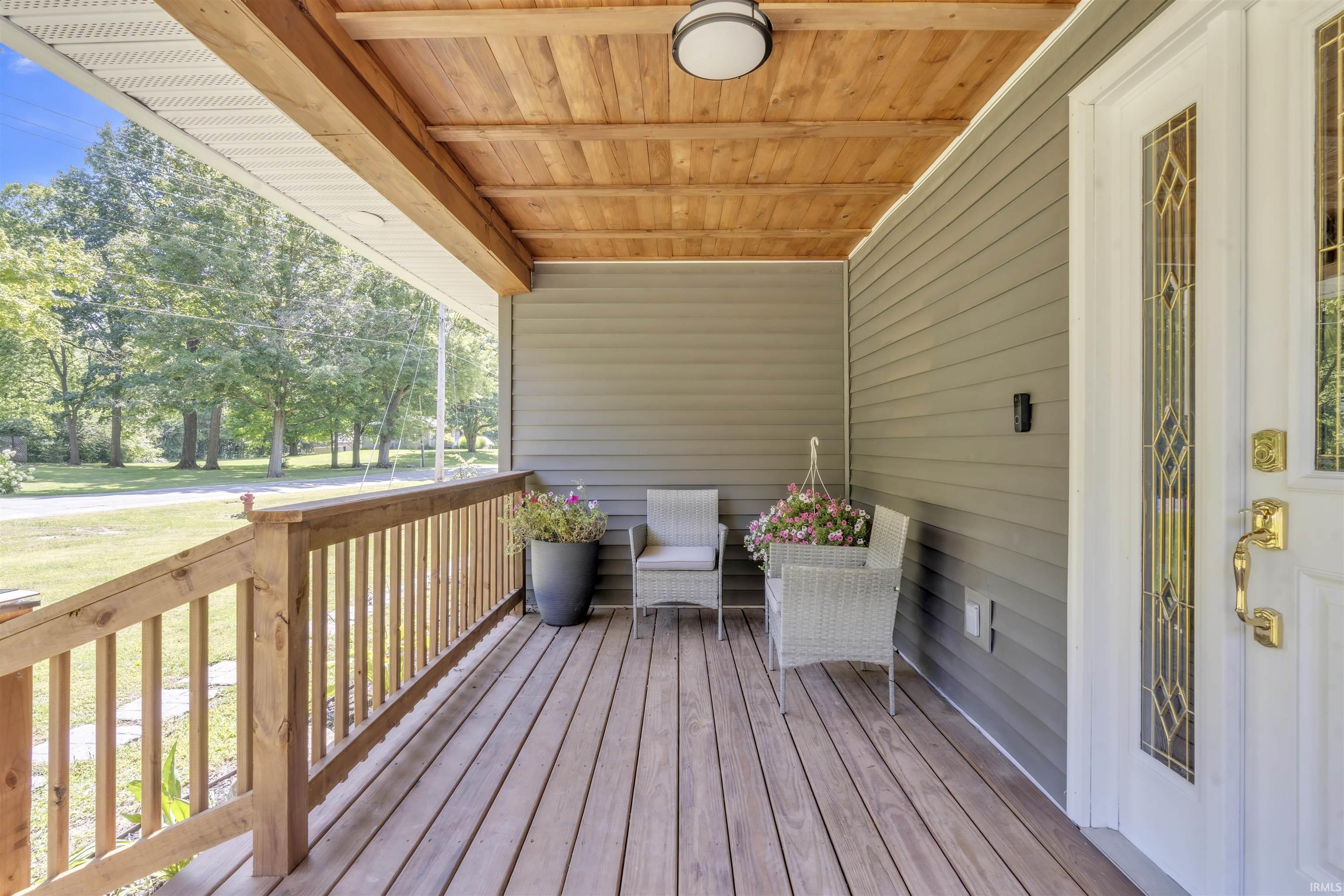 View of wooden deck