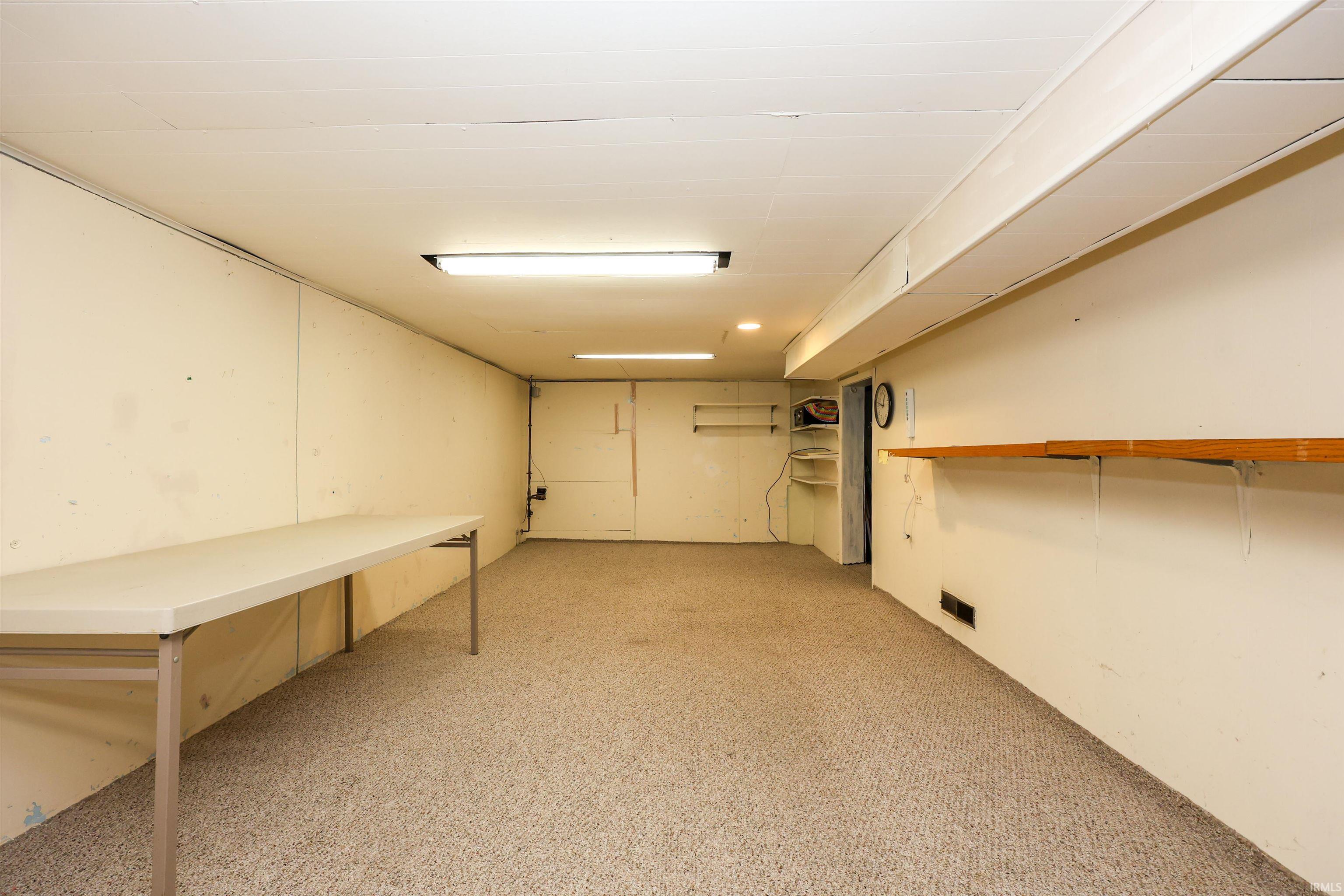 View of finished basement