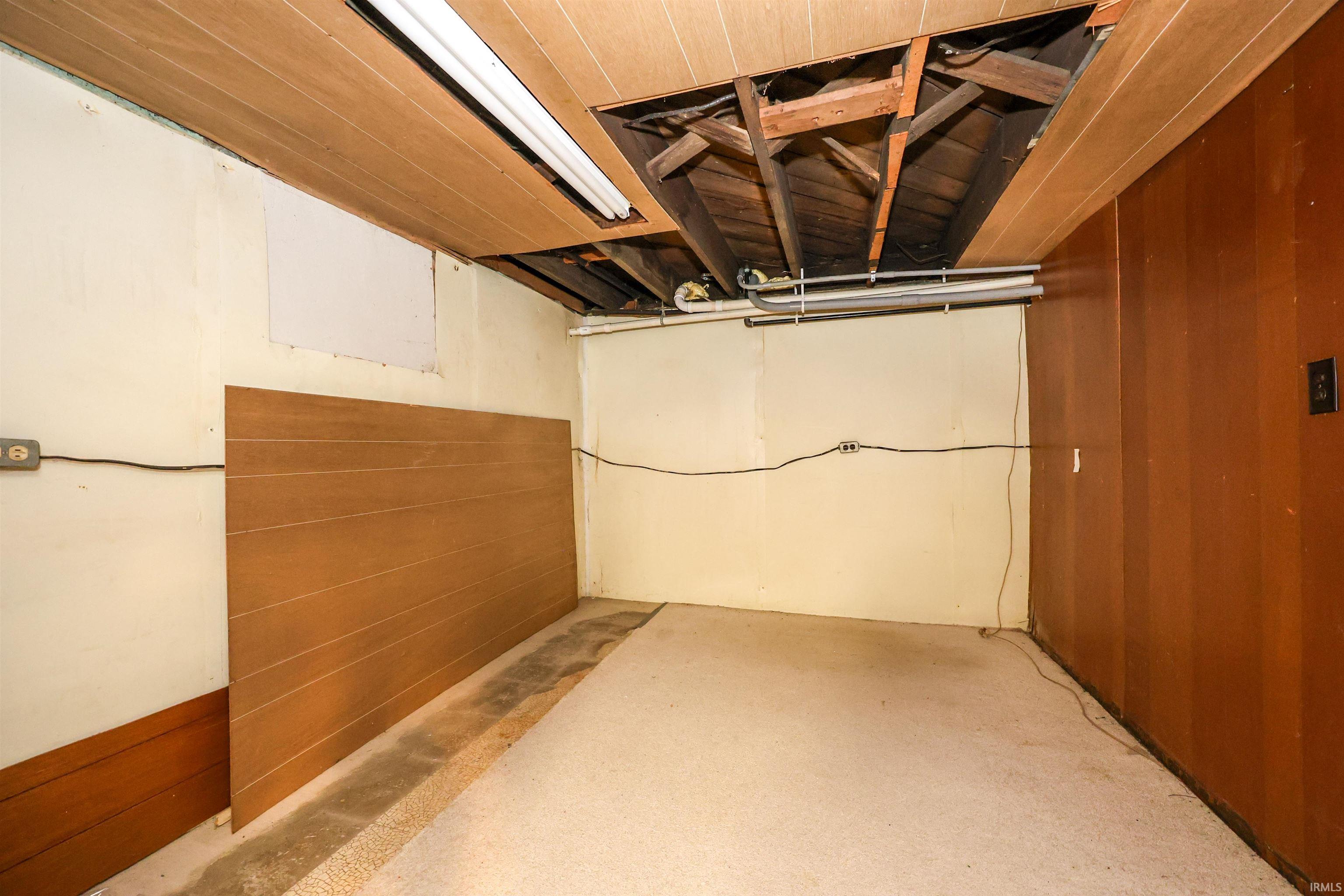 View of unfinished below grade area