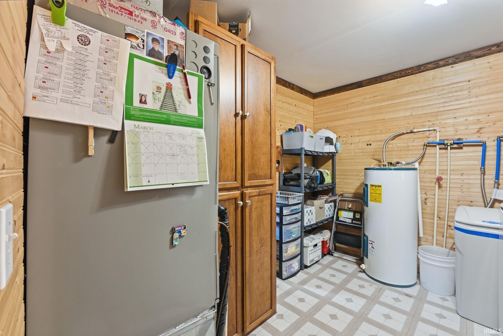 Utility room with water heater