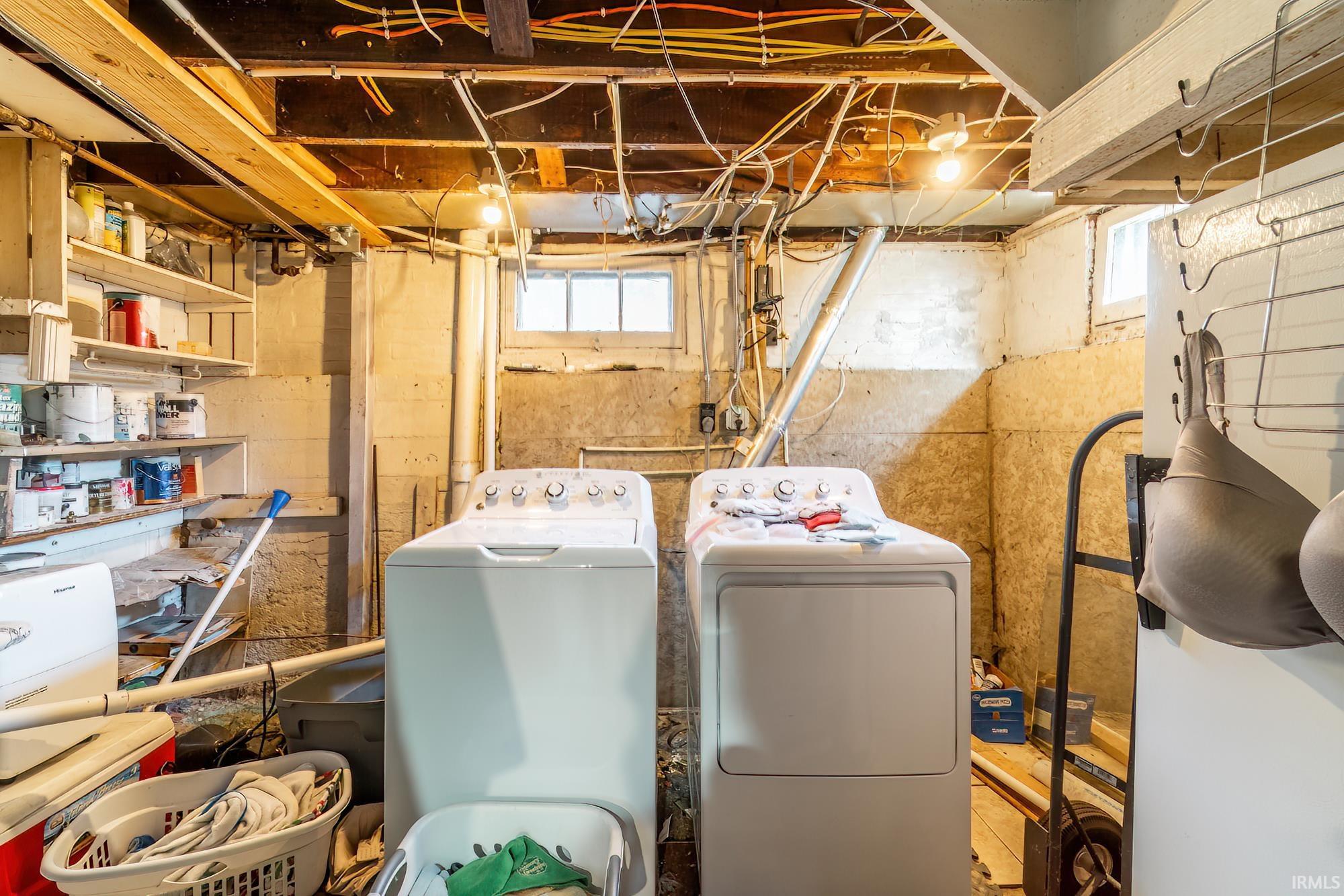 Laundry area with washing machine and dryer