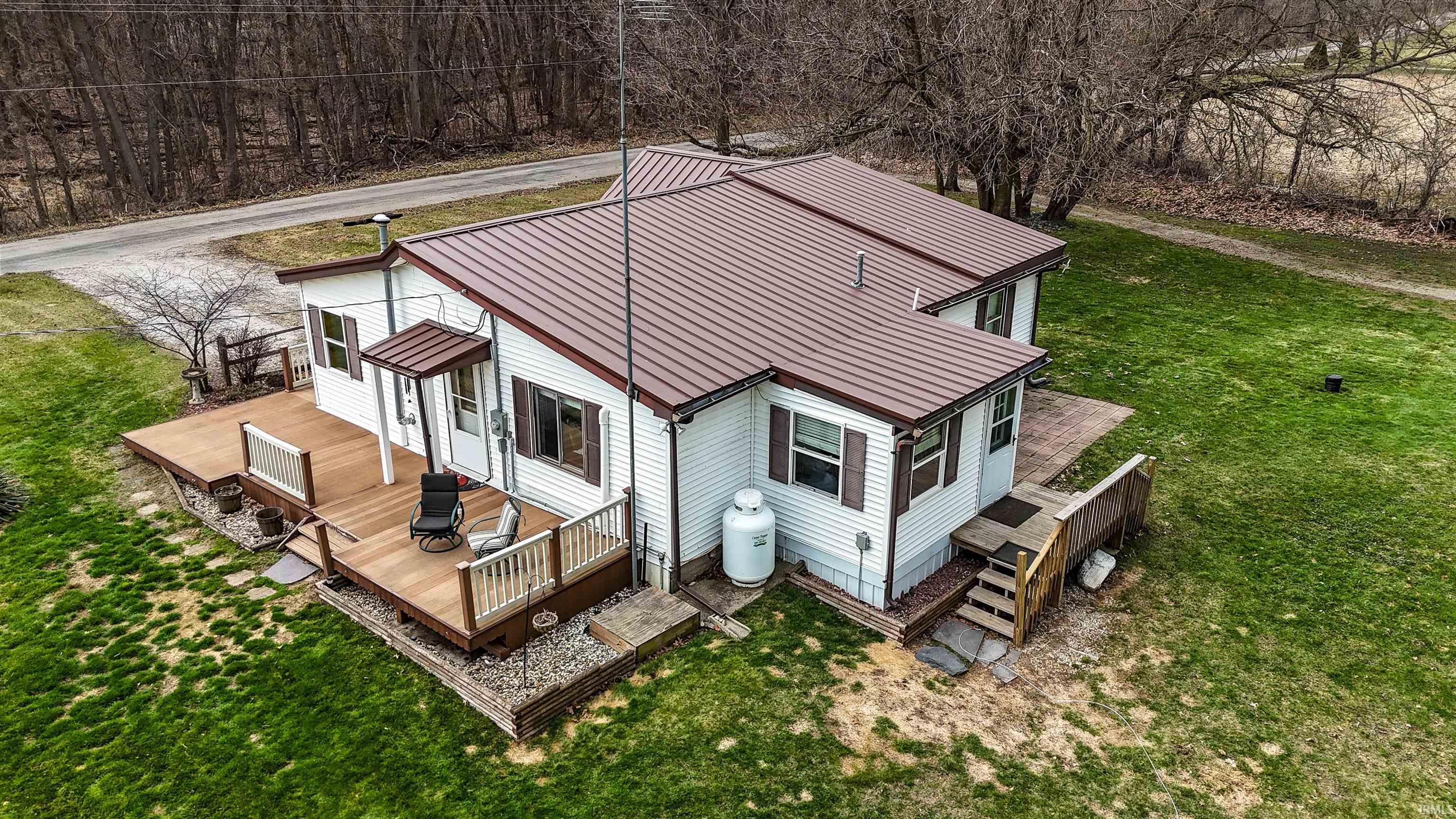 View from above of property