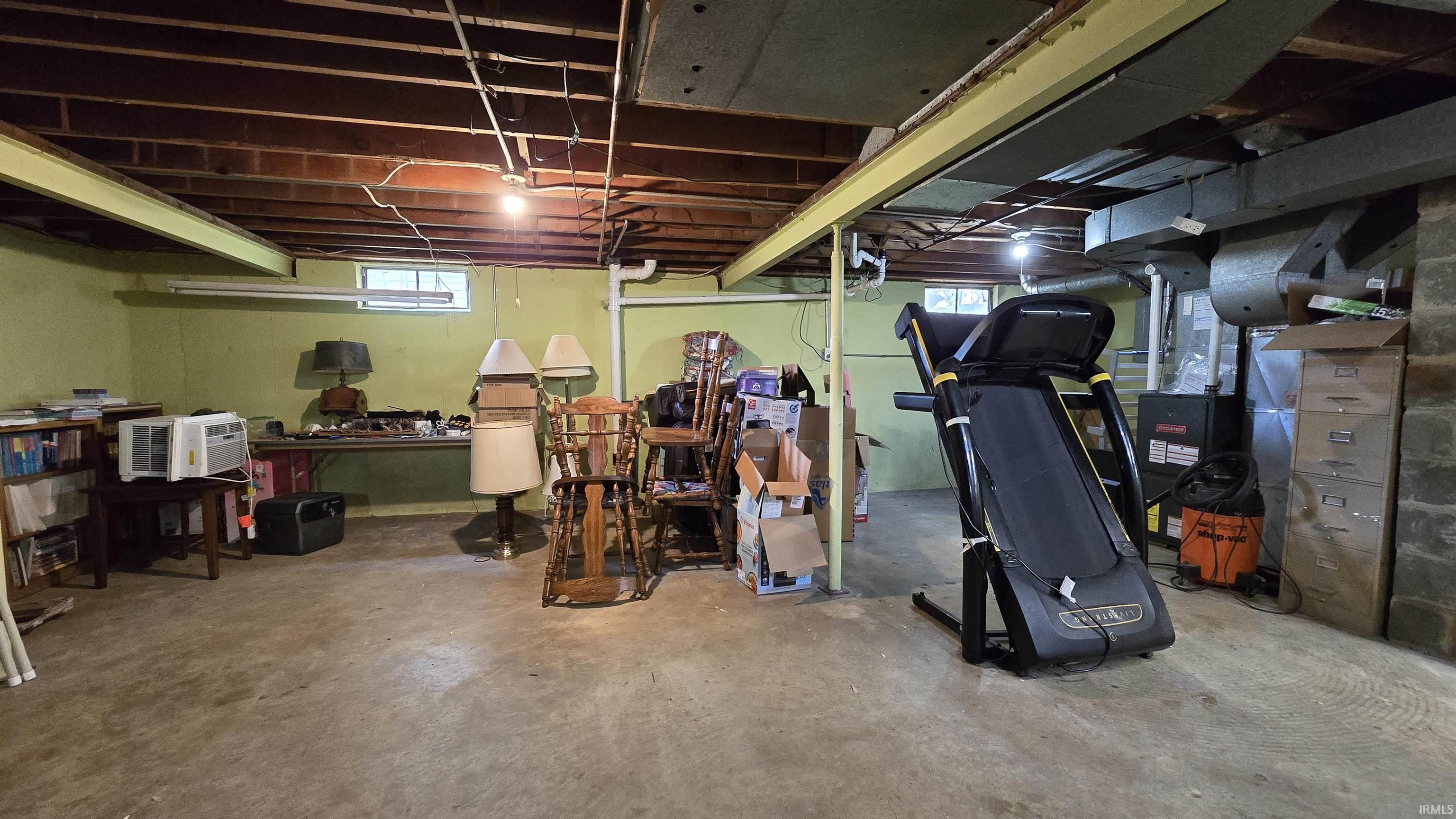 View of below grade area