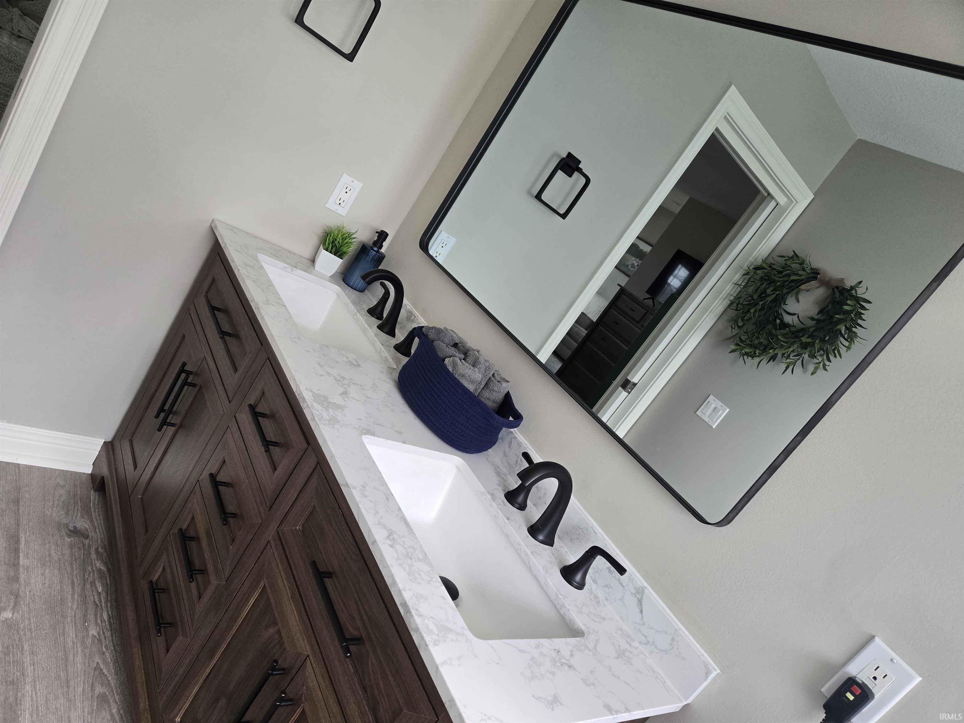 Bathroom with double vanity