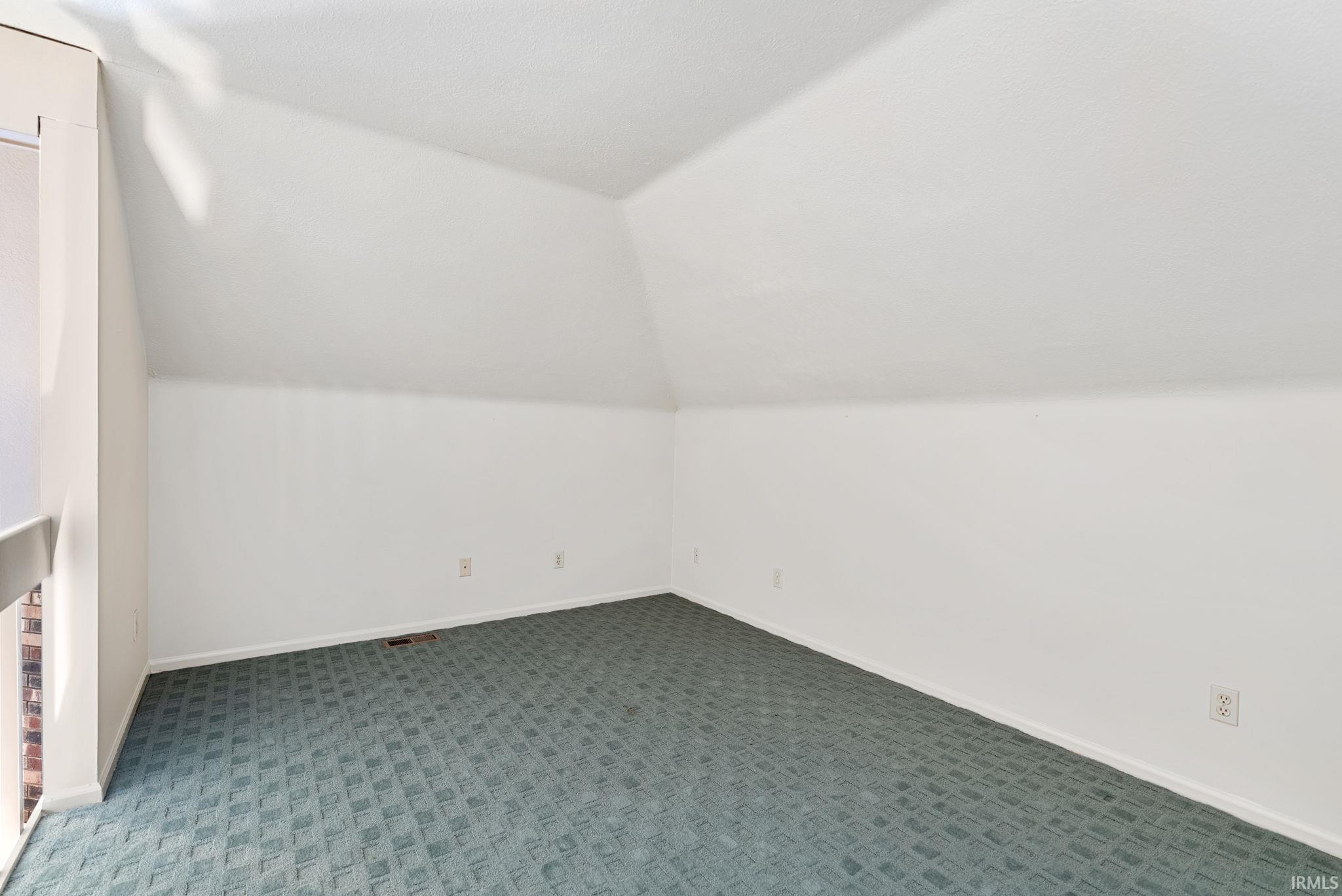 Bonus room with carpet and vaulted ceiling