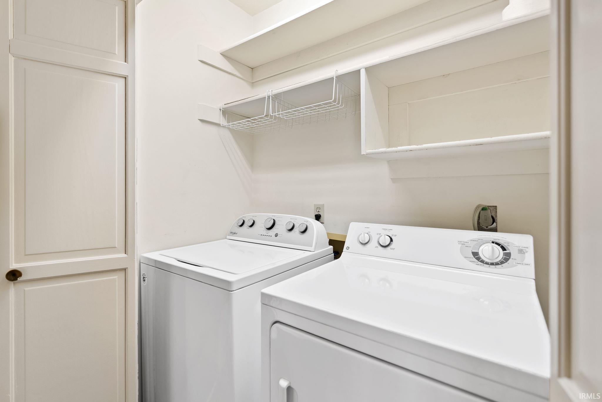 Laundry area featuring washing machine and dryer