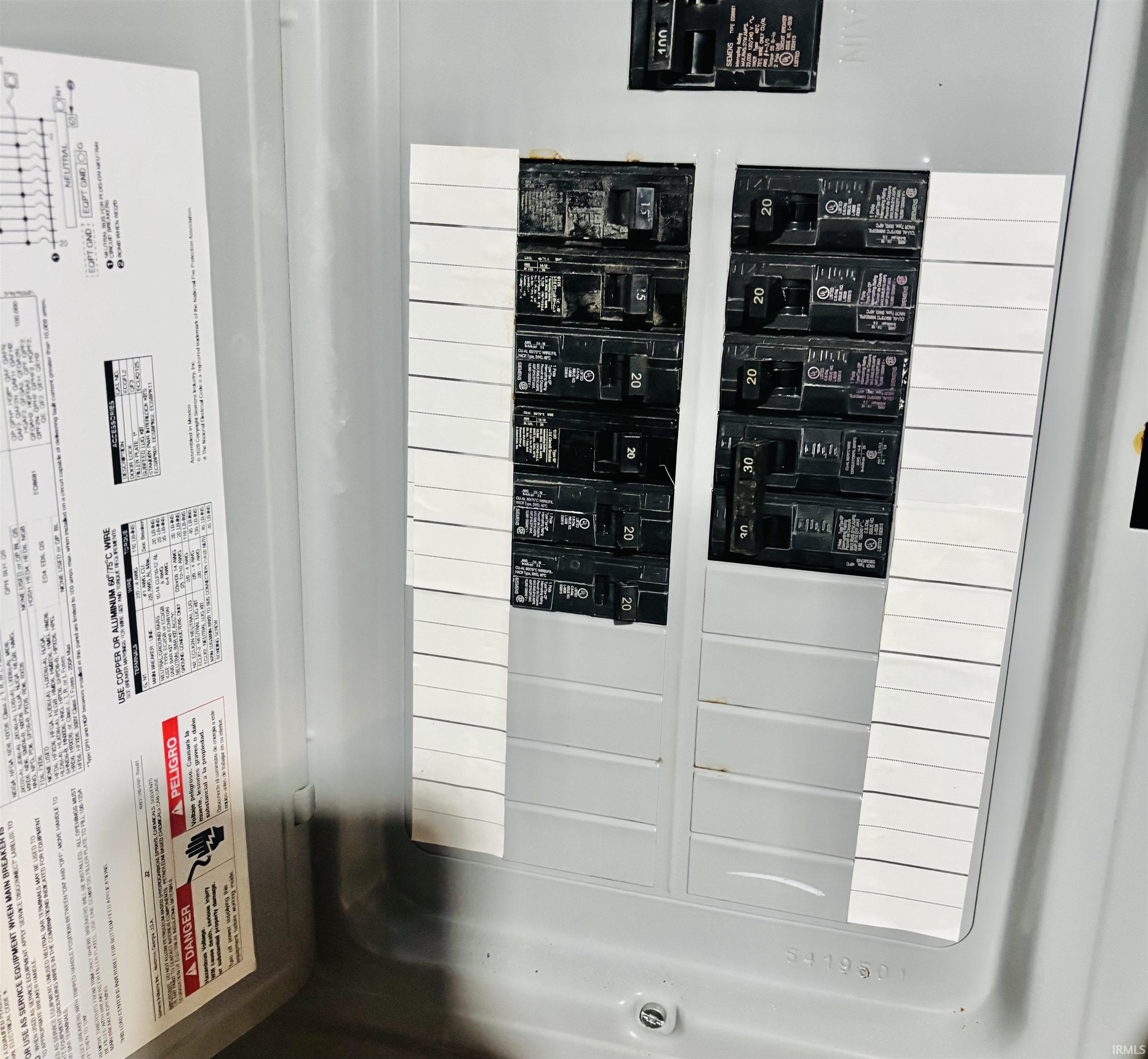 Utility room with electric panel