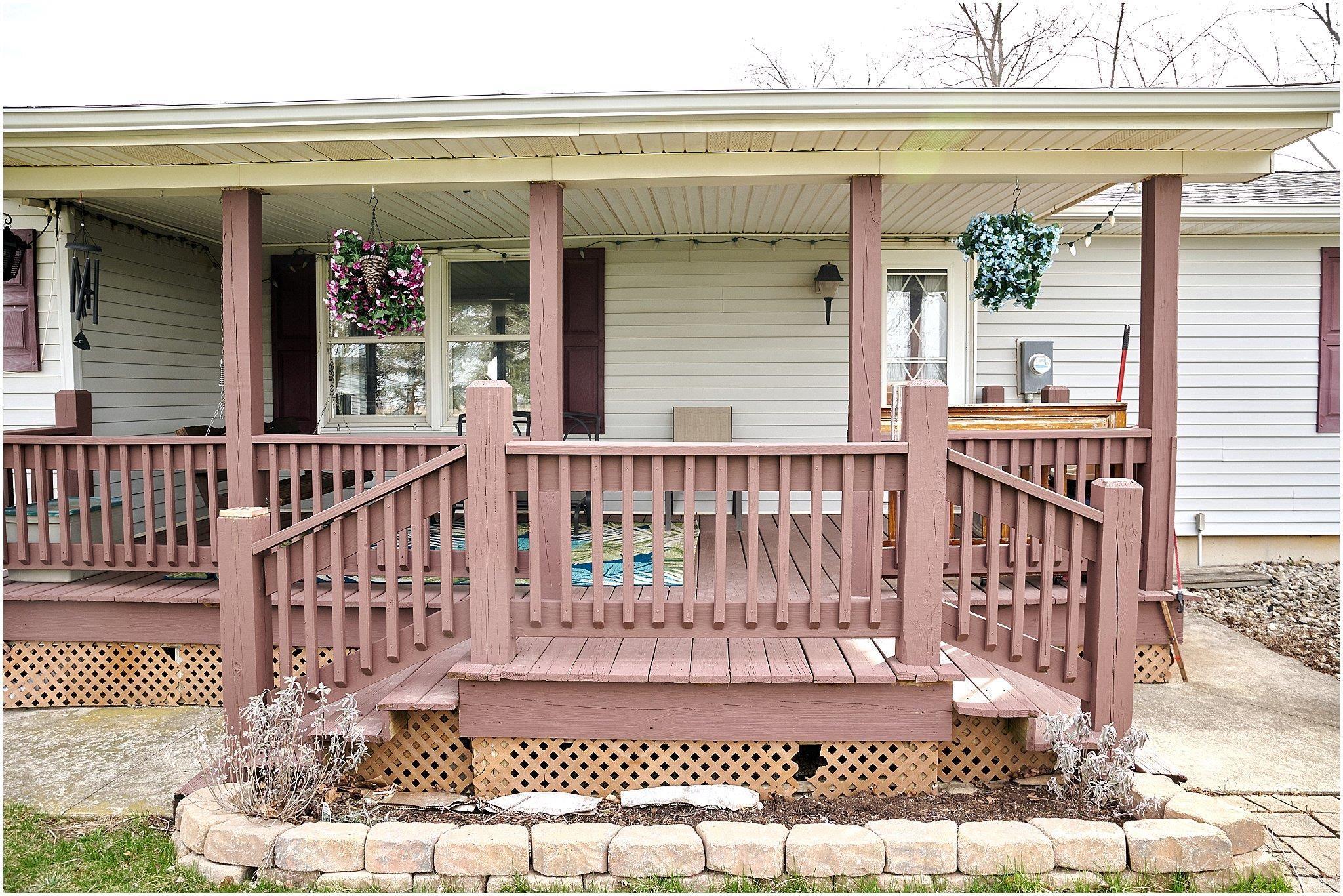 View of wooden deck