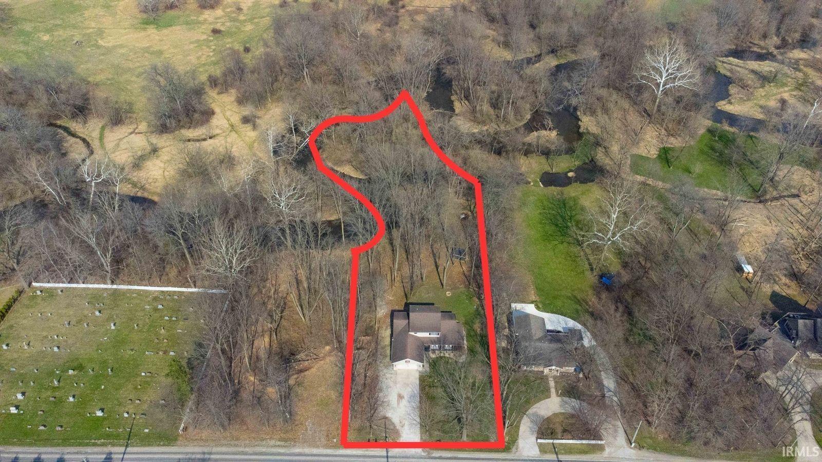 View of property location with property parcel outlined