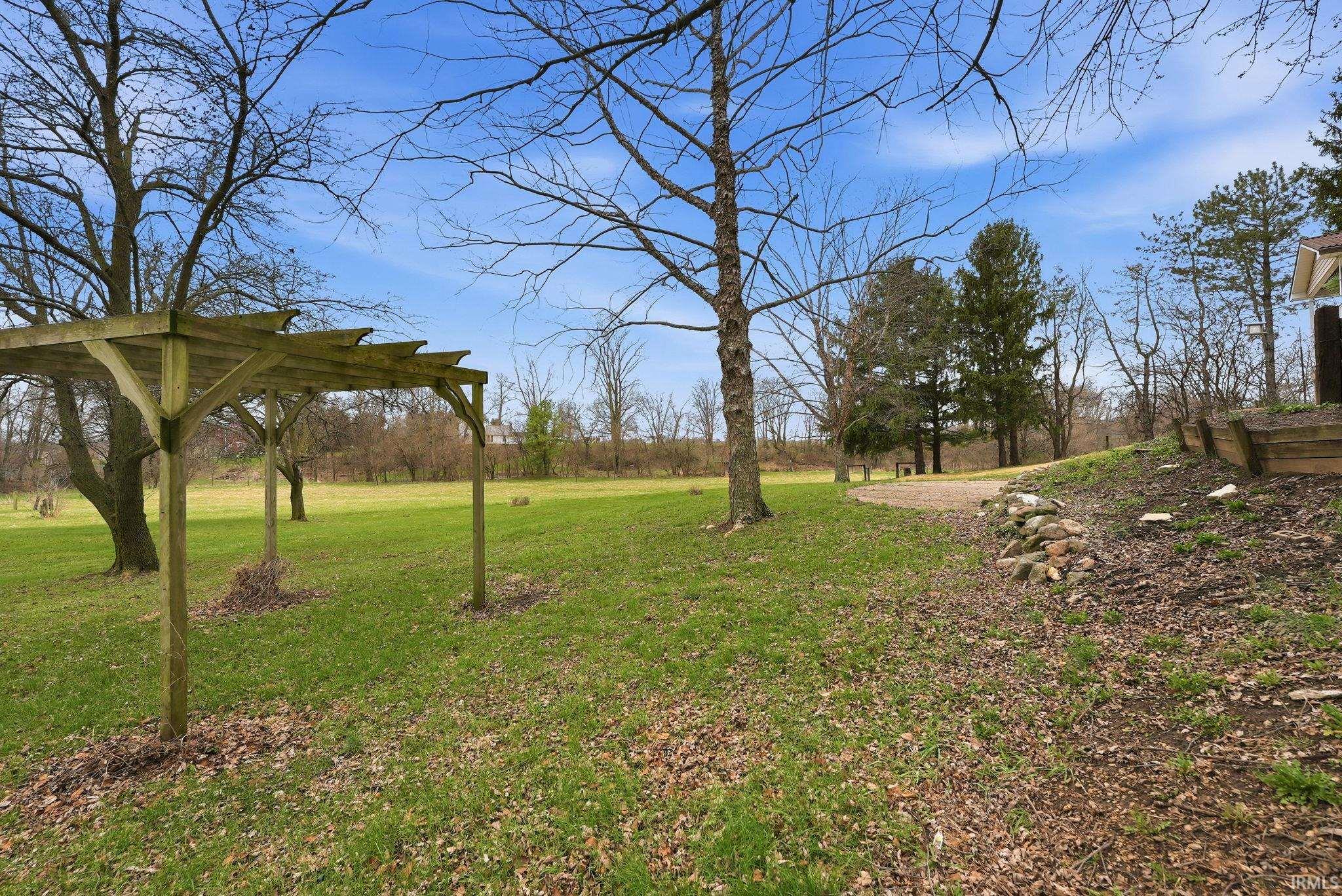 View of grassy yard