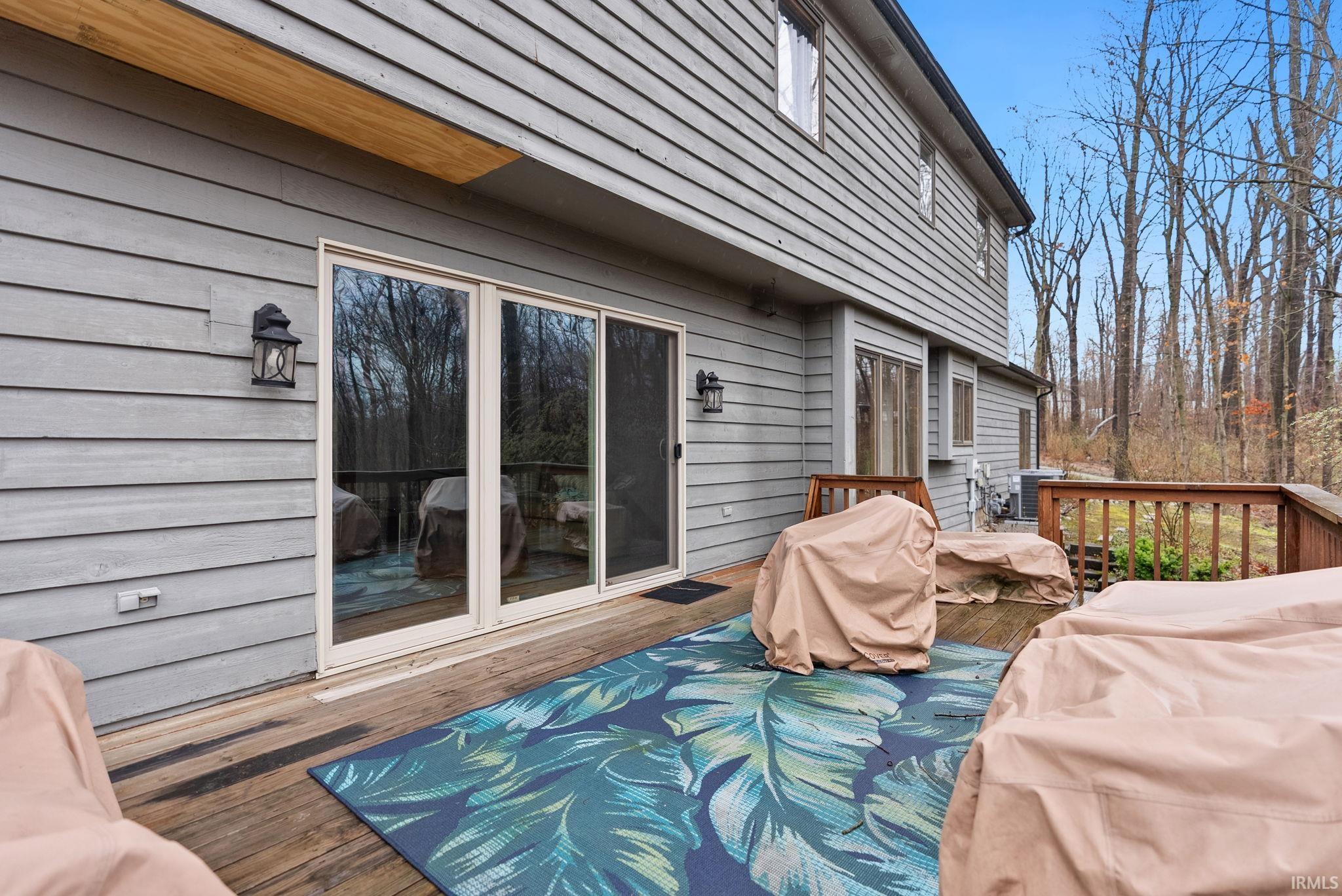 Wooden terrace with grilling area