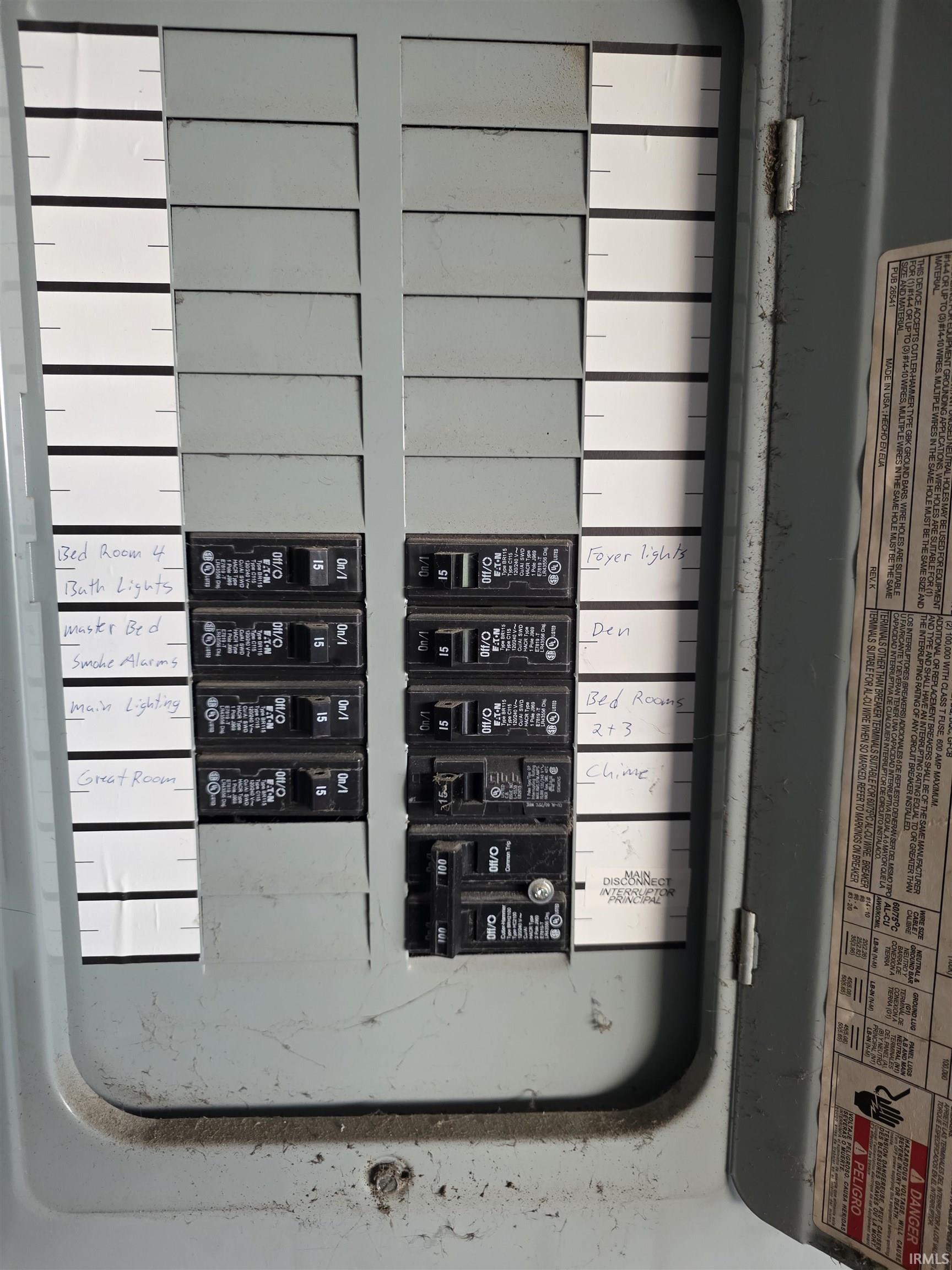 Utility room with electric panel