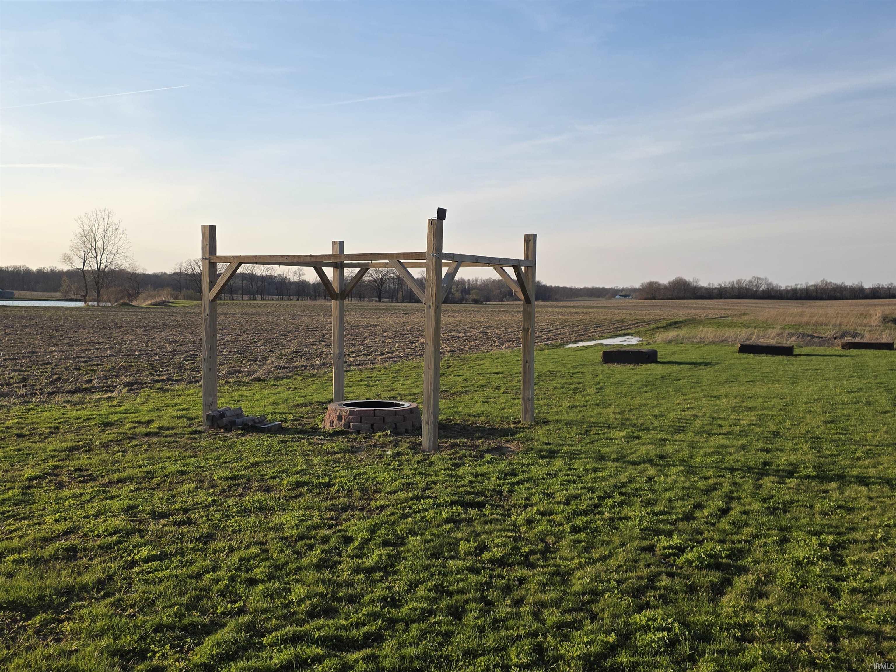 View of grassy yard featuring a view of countryside