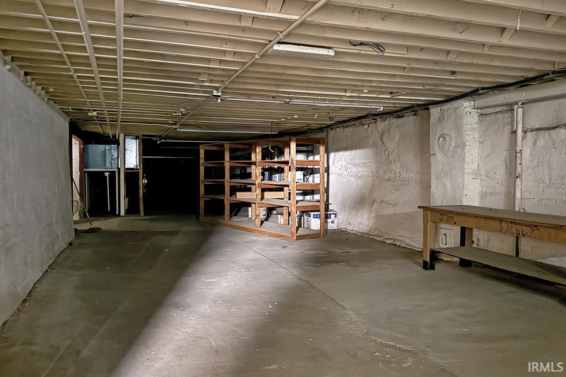 View of below grade area