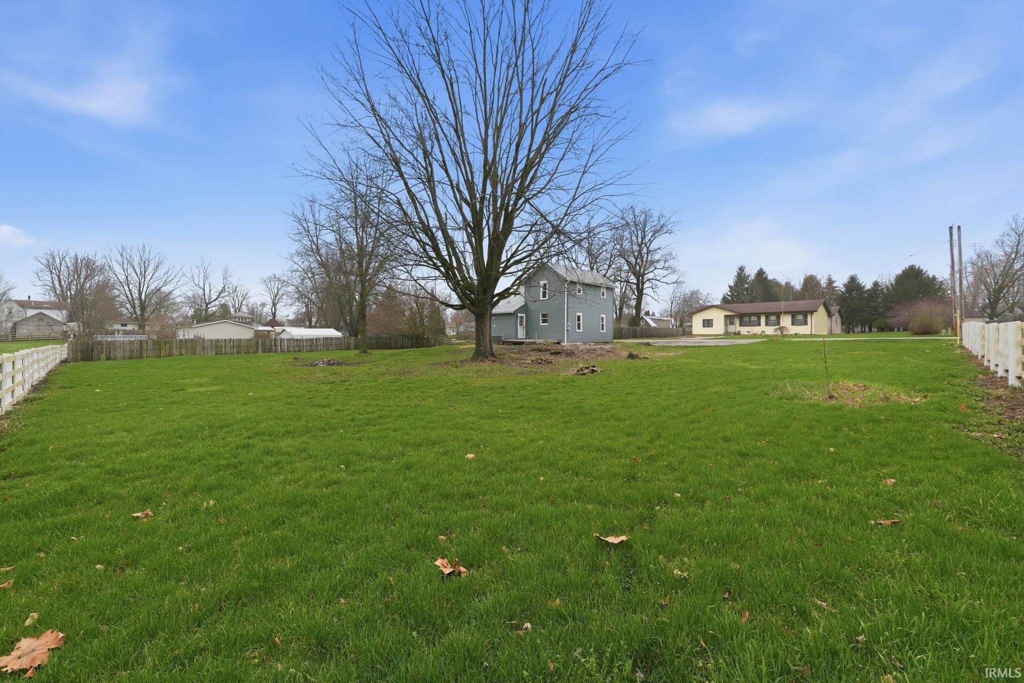 View of fenced yard
