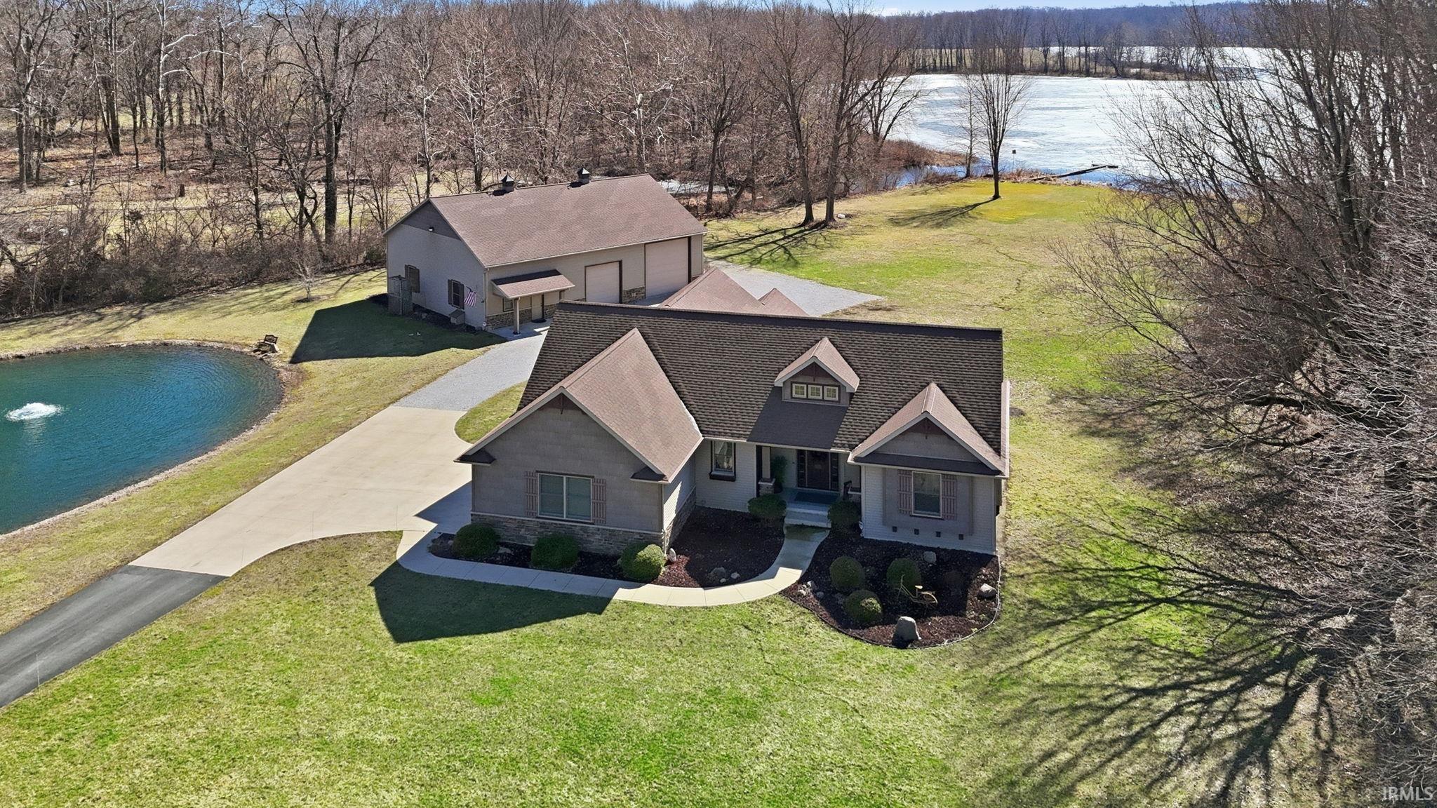 View from above of property featuring a nearby body of water