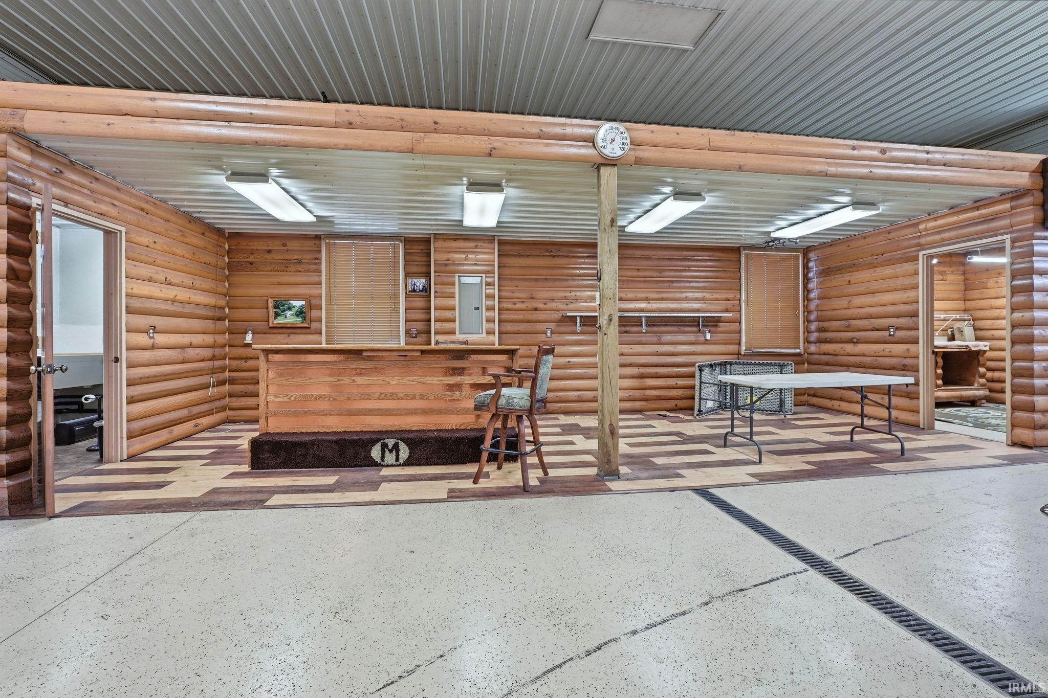 Misc room featuring rustic walls