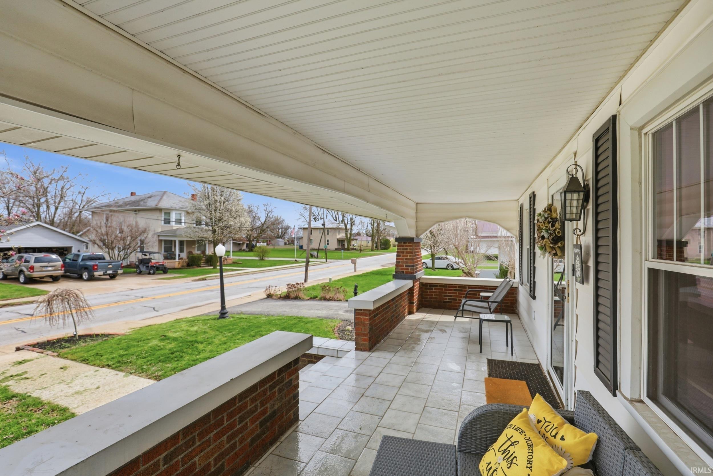 Porch featuring a residential view