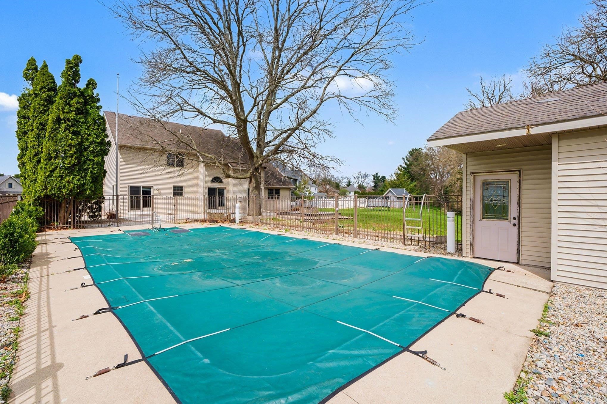 View of pool featuring patio surround