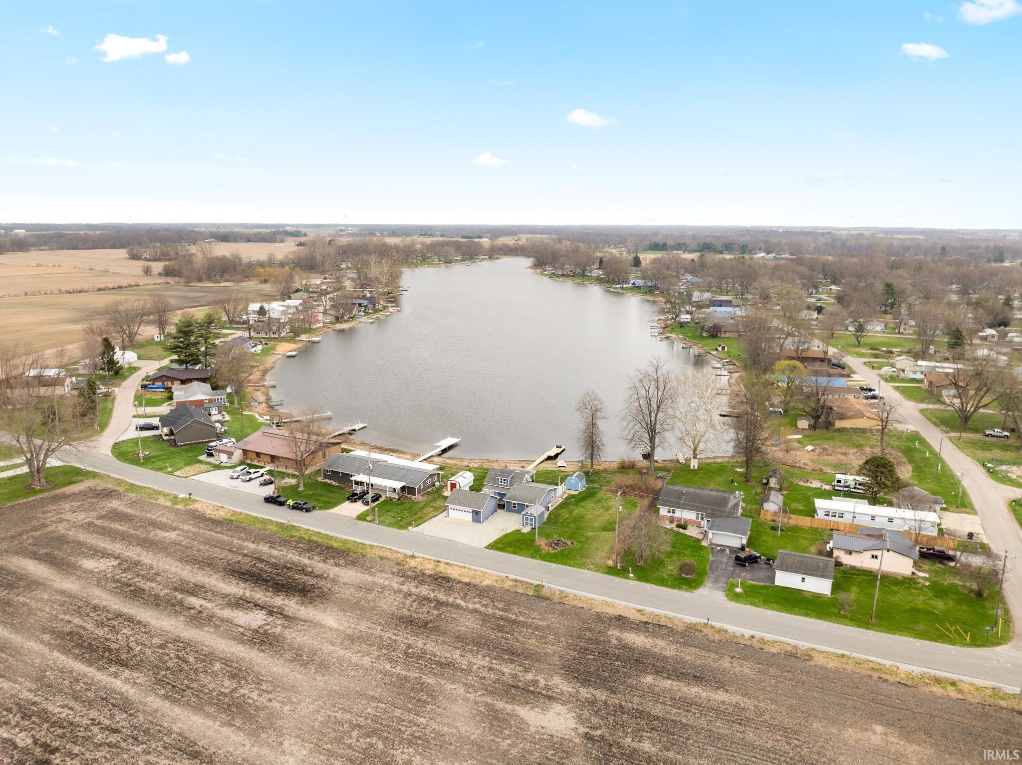 Drone / aerial view of a large body of water