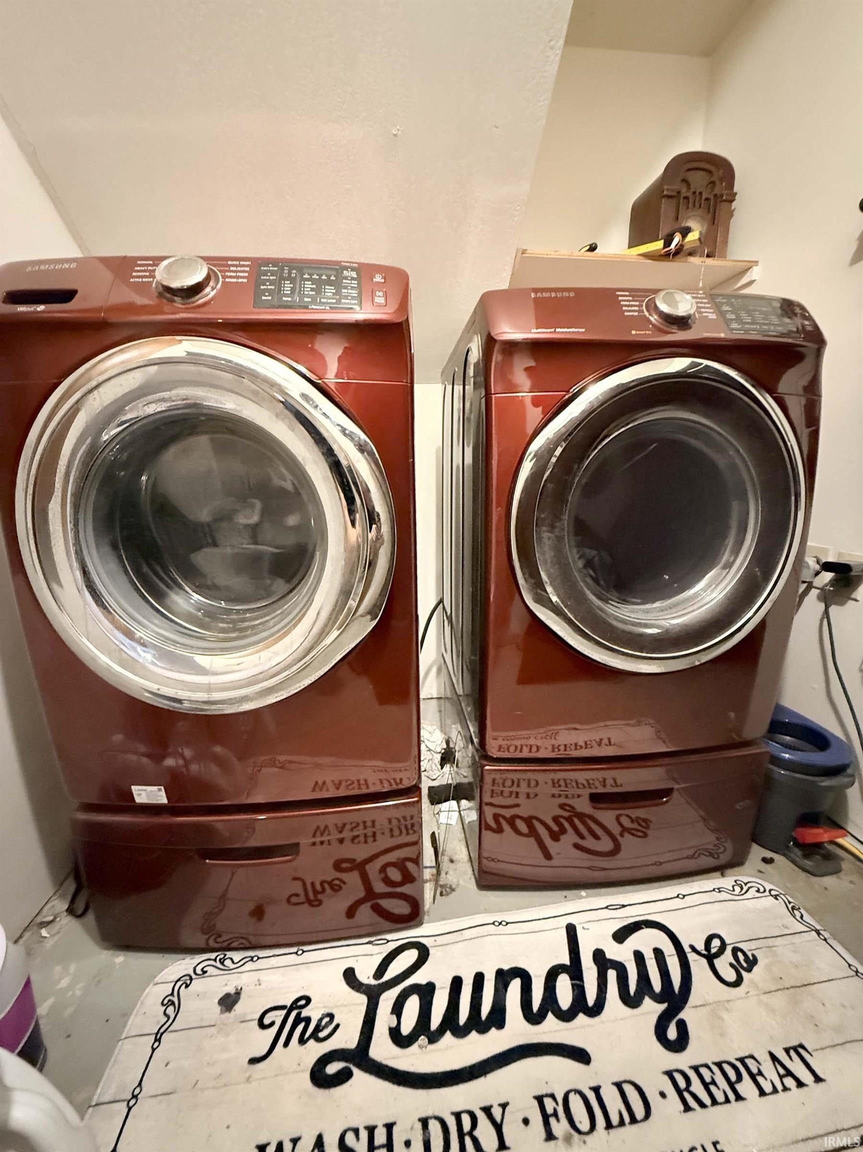 Laundry room with washer and dryer
