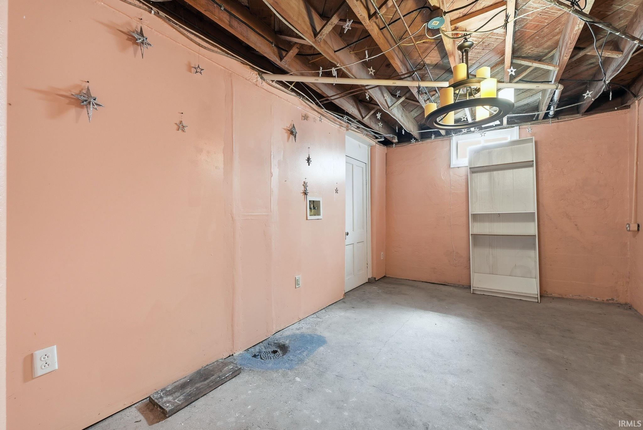 View of unfinished basement
