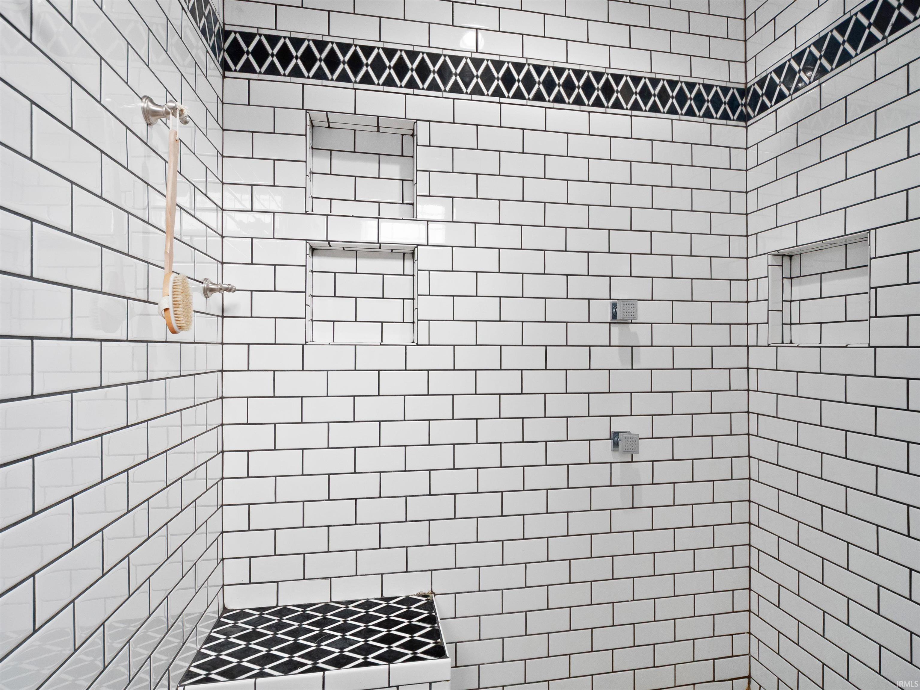 Bathroom with a tile shower
