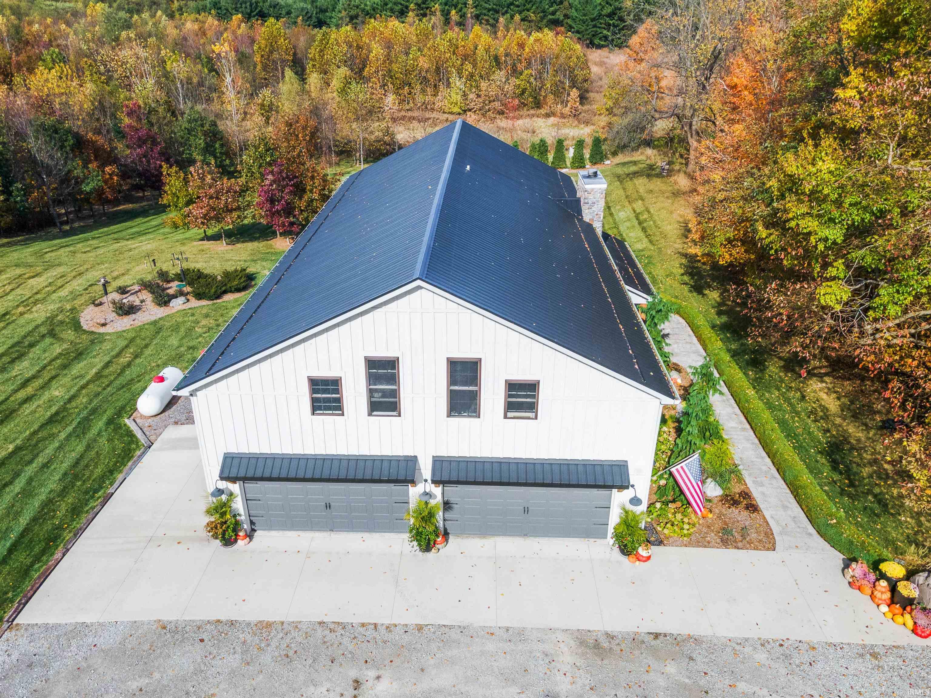 Bird's eye view of a heavily wooded area
