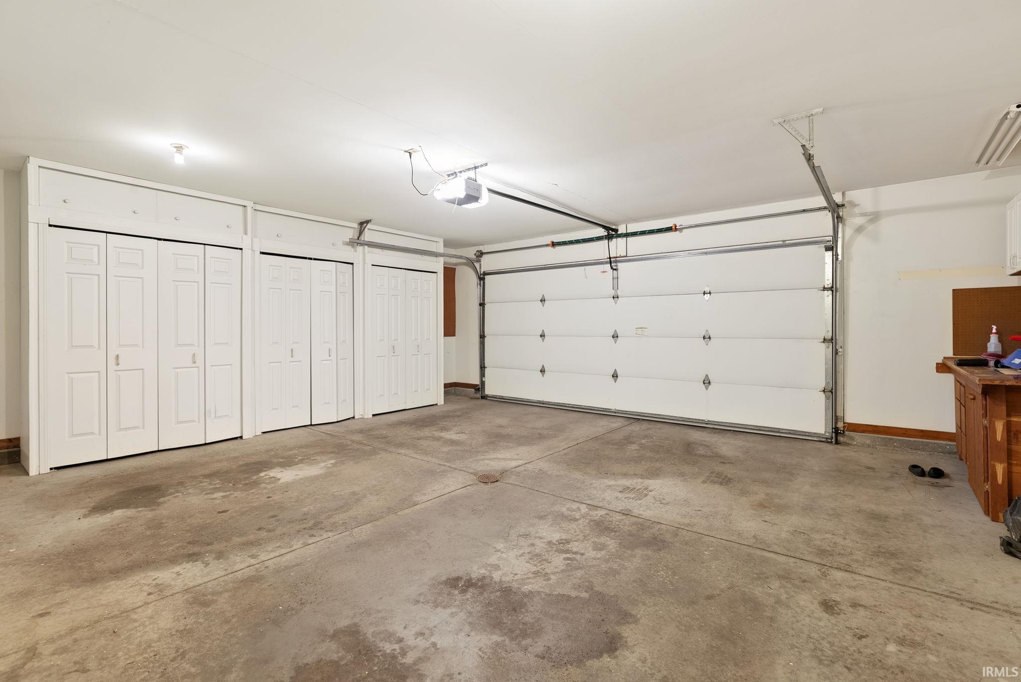 Garage with baseboards