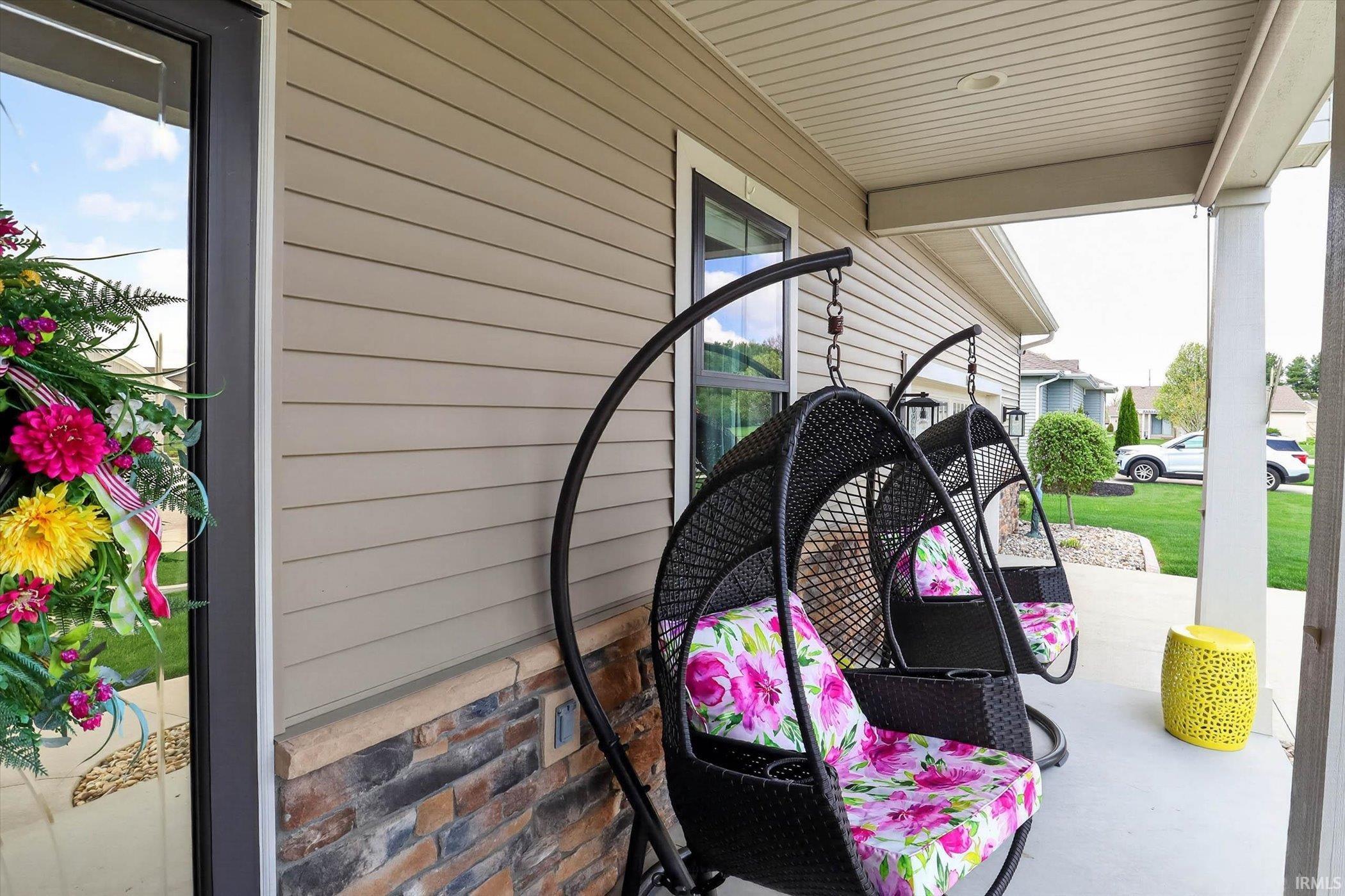 View of covered porch