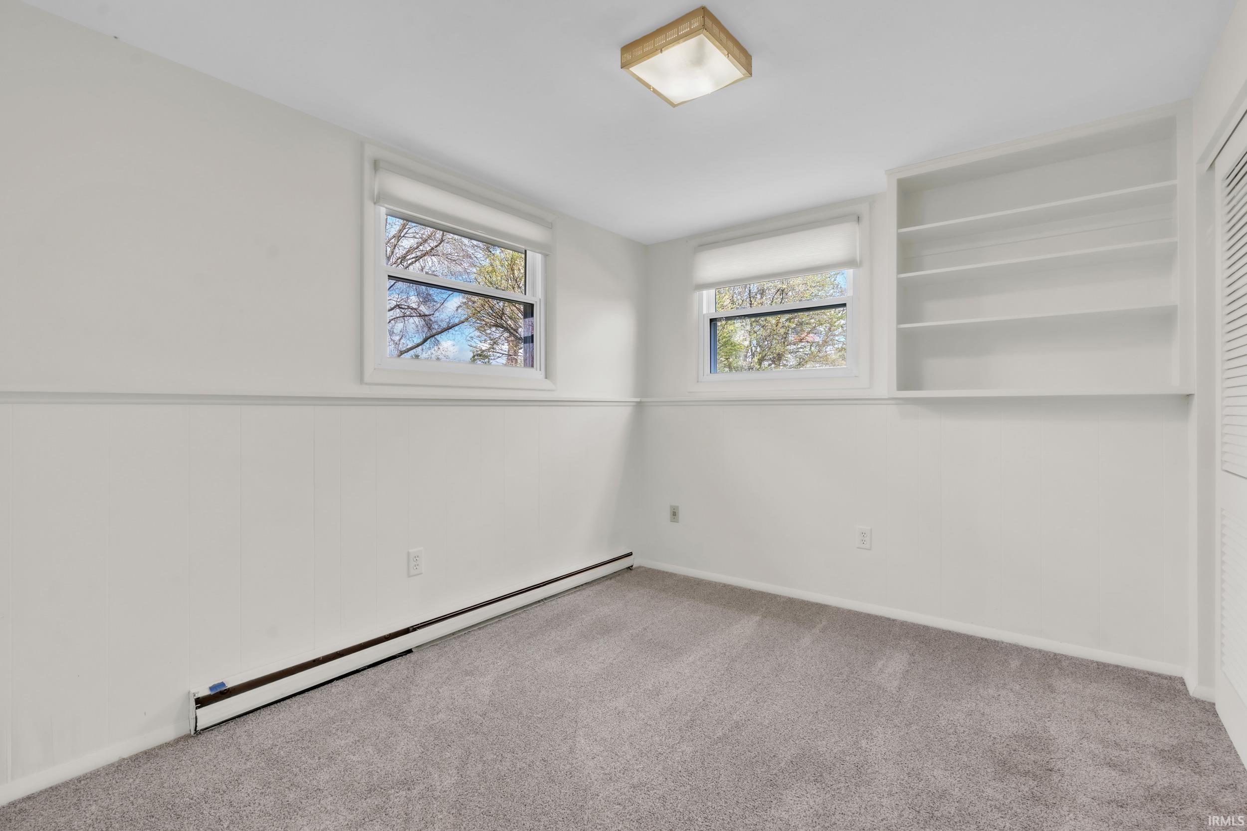 Carpeted with closet