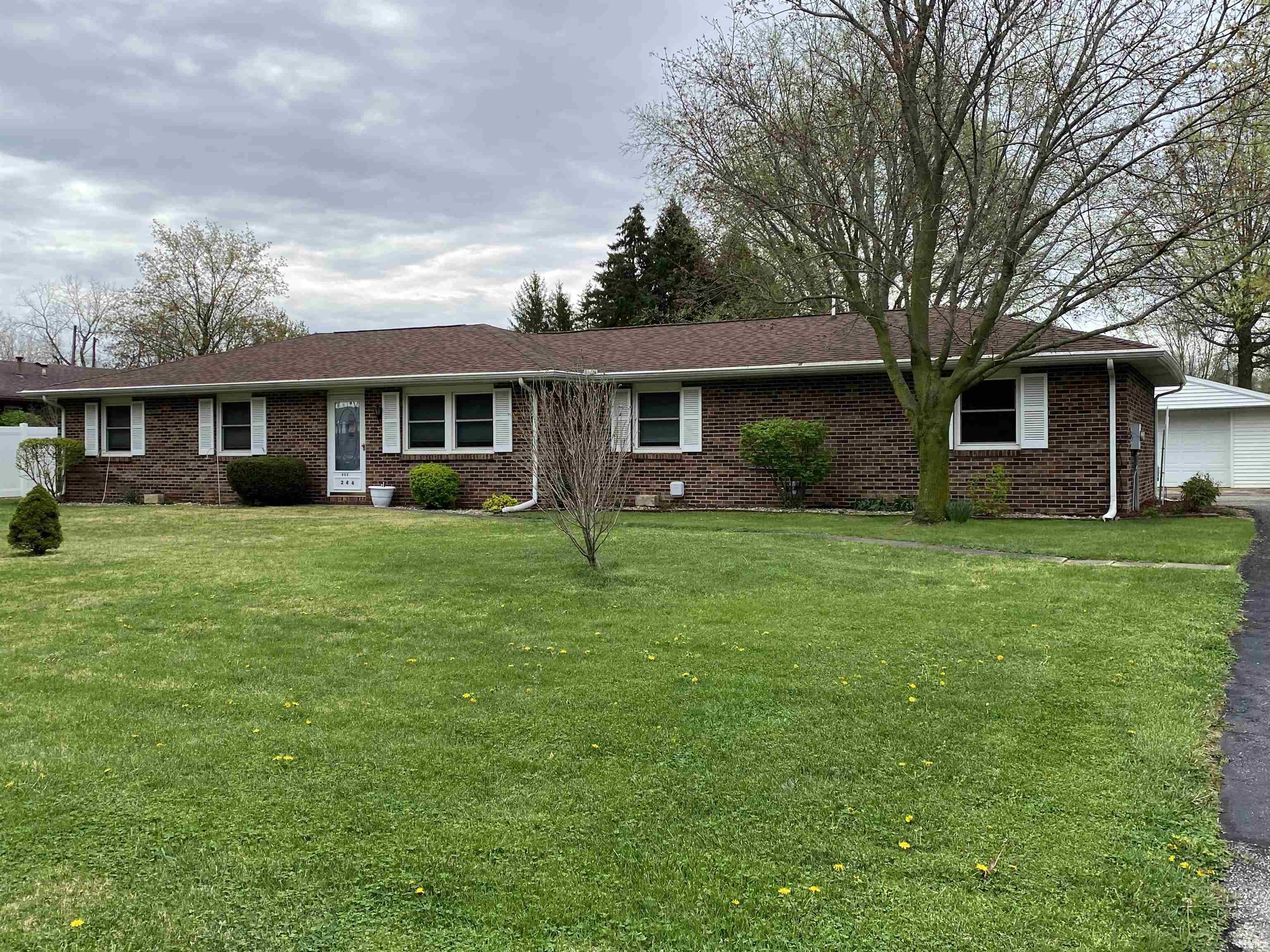 Ranch-style, all brick house with 2-car attached garage.