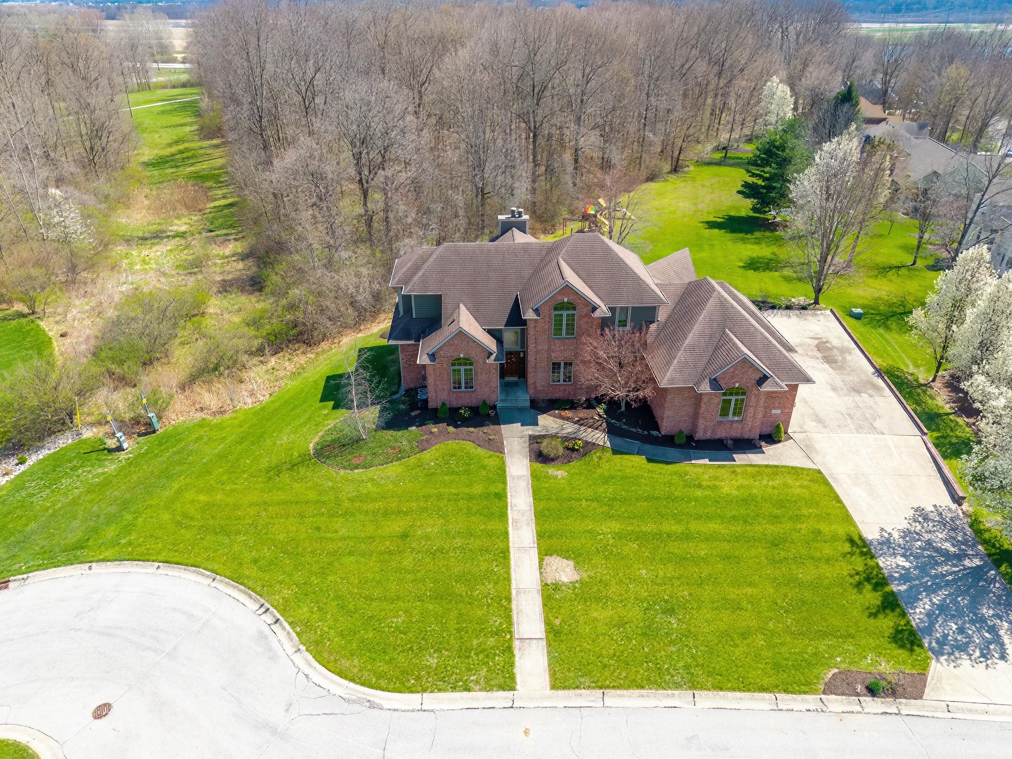 View from above of property