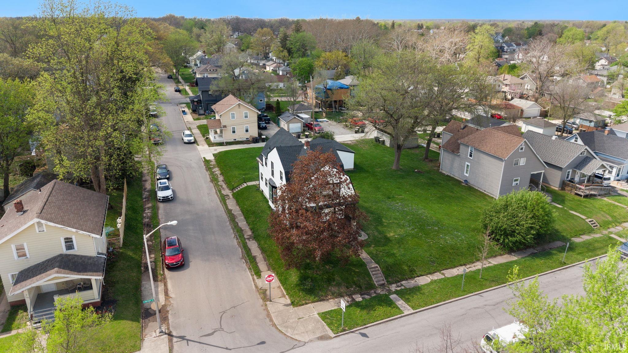 Aerial view of residential area