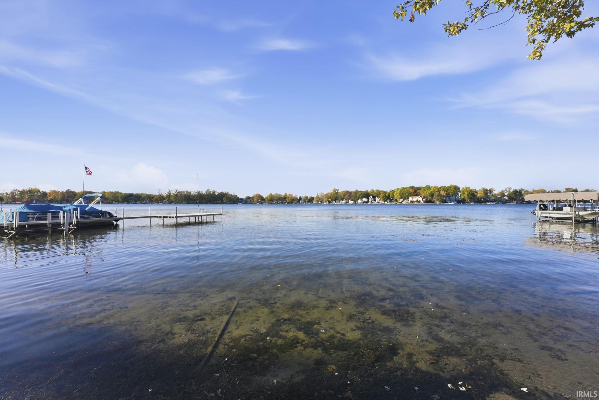 Dock with a water view