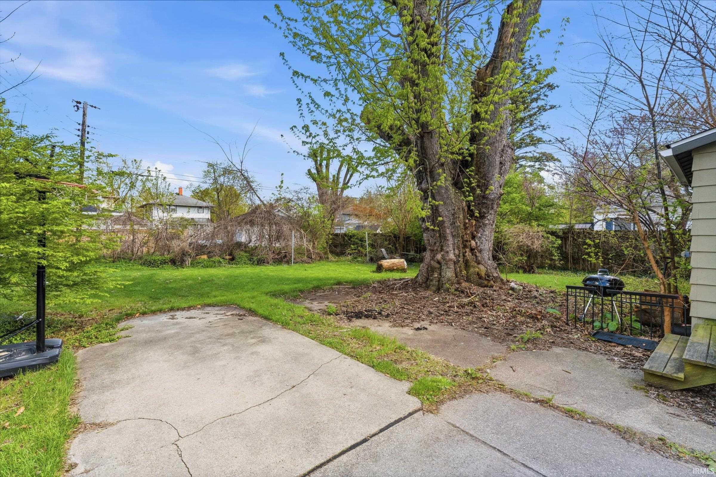 View of fenced yard