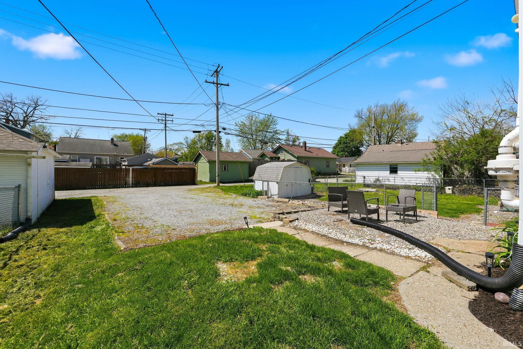 Expansive gravel parking pad