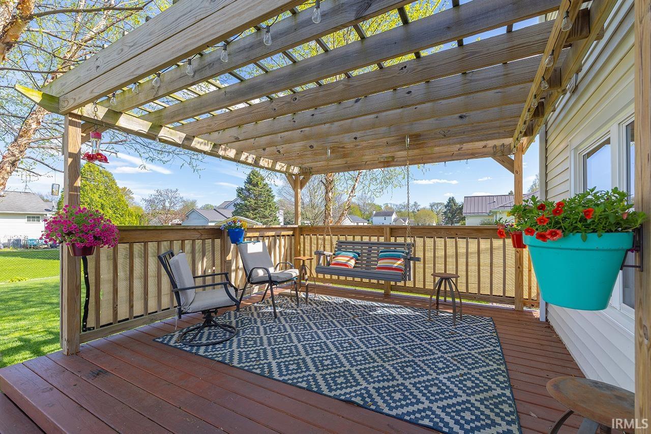 View of wooden deck