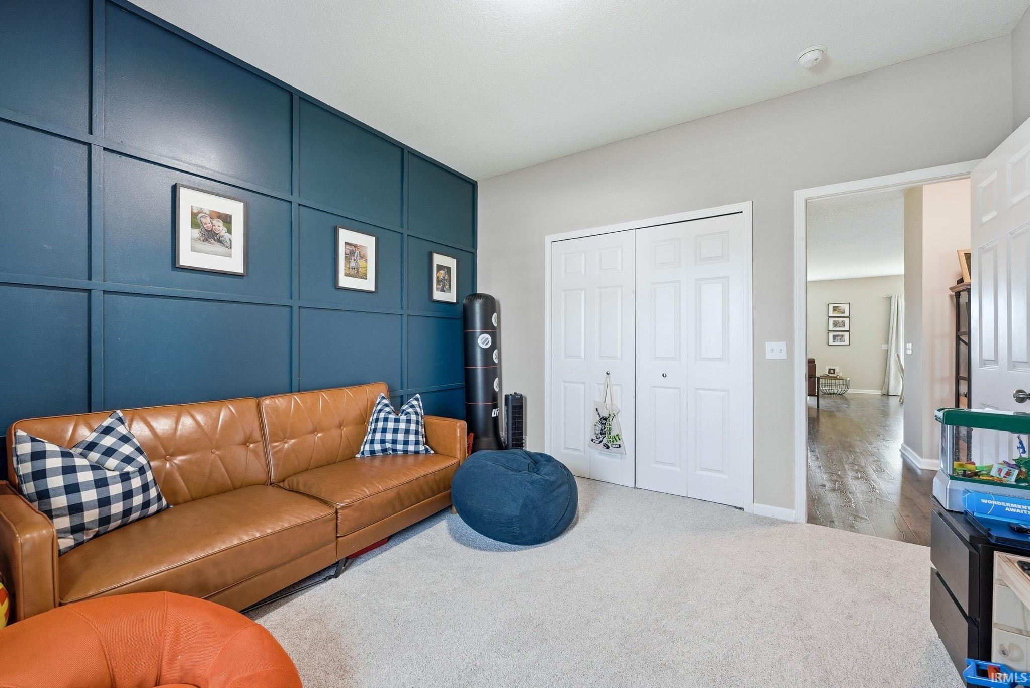 Accent wall with board and batten detailing