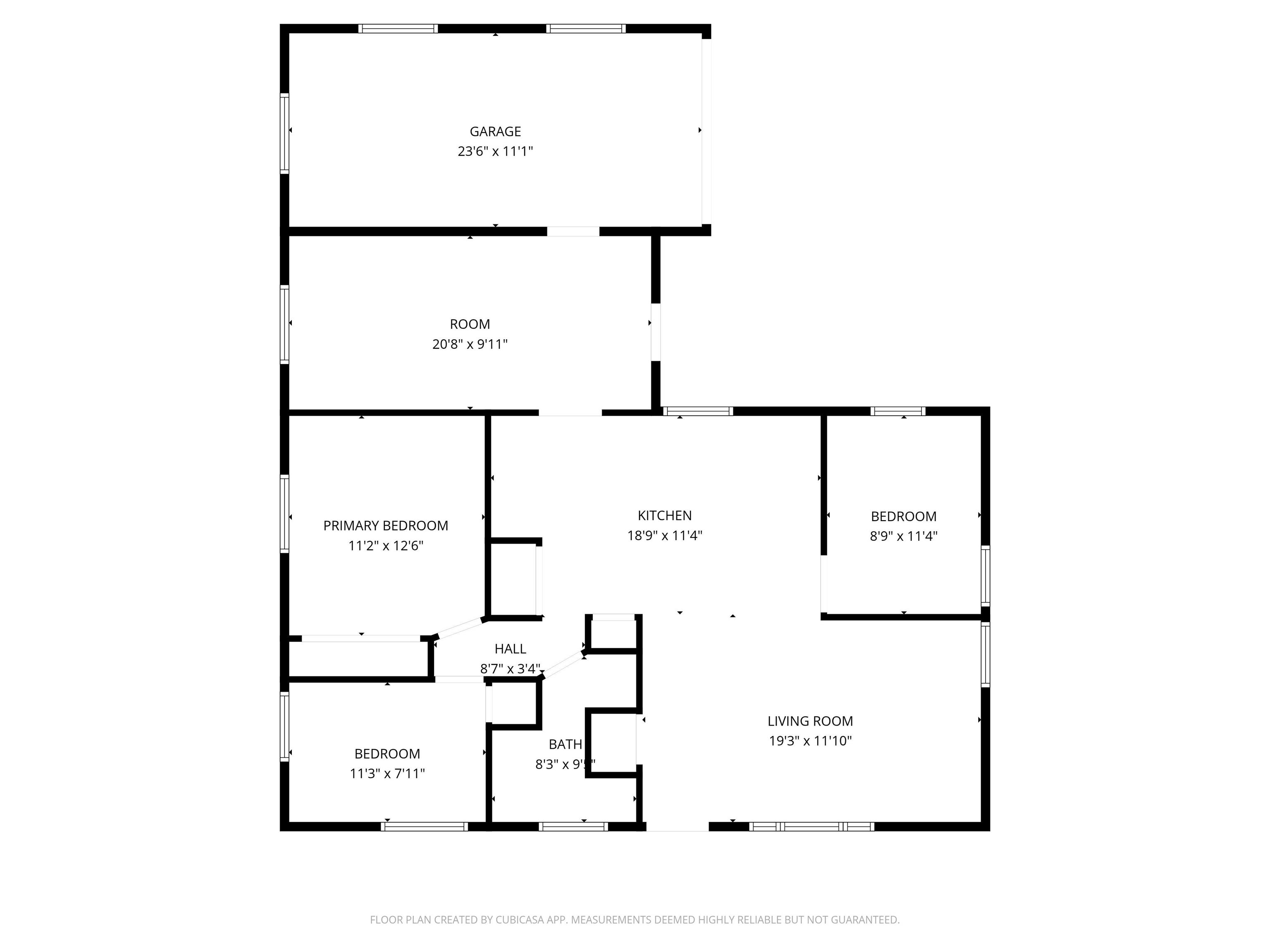 View of room layout