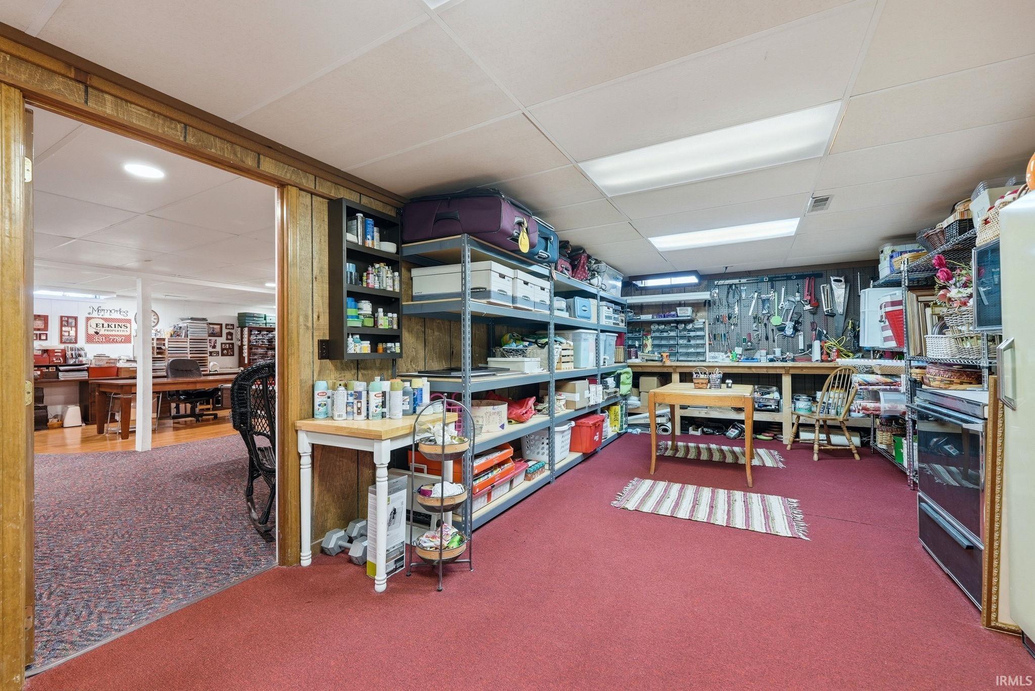 Misc room featuring a paneled ceiling