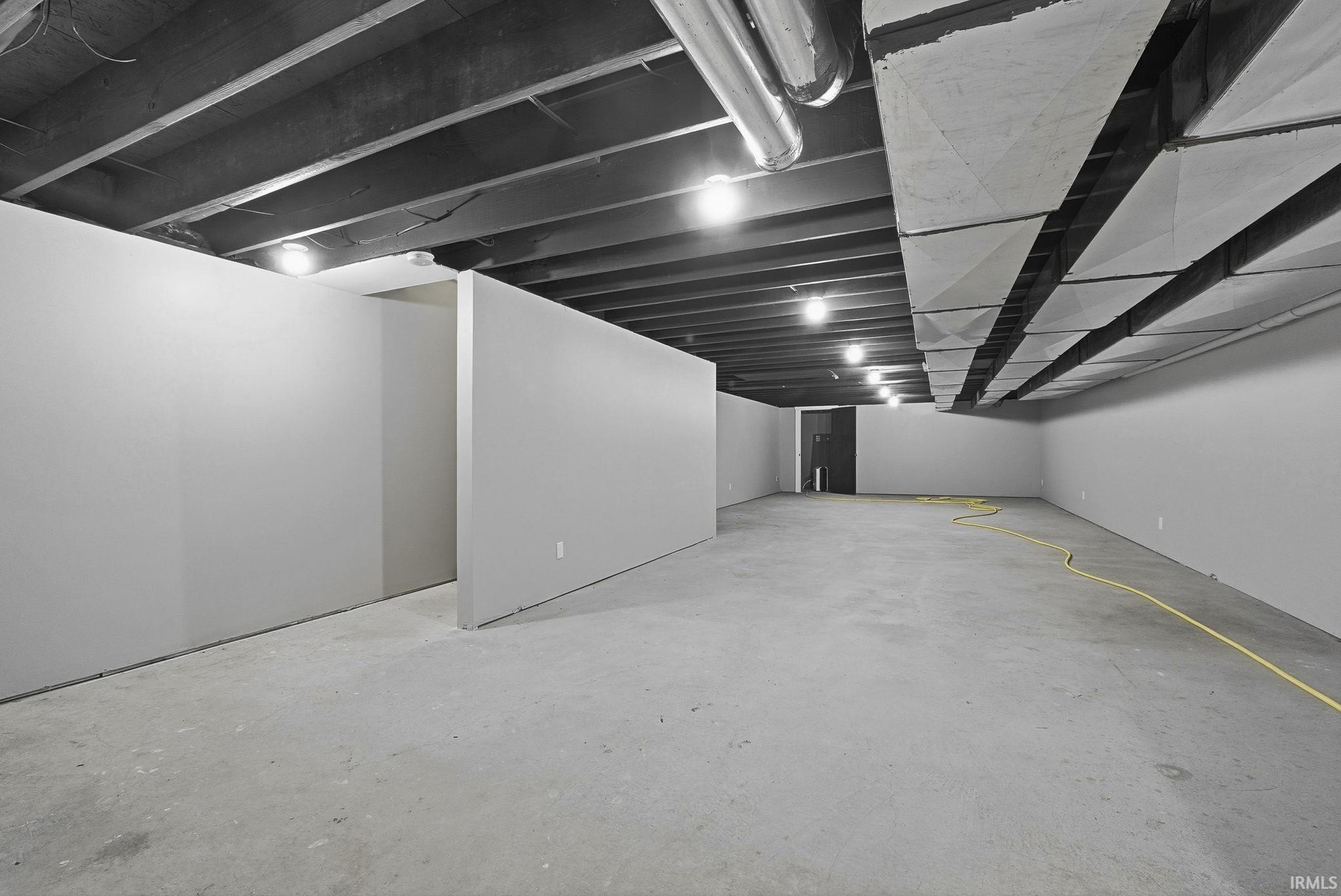 View of below grade area