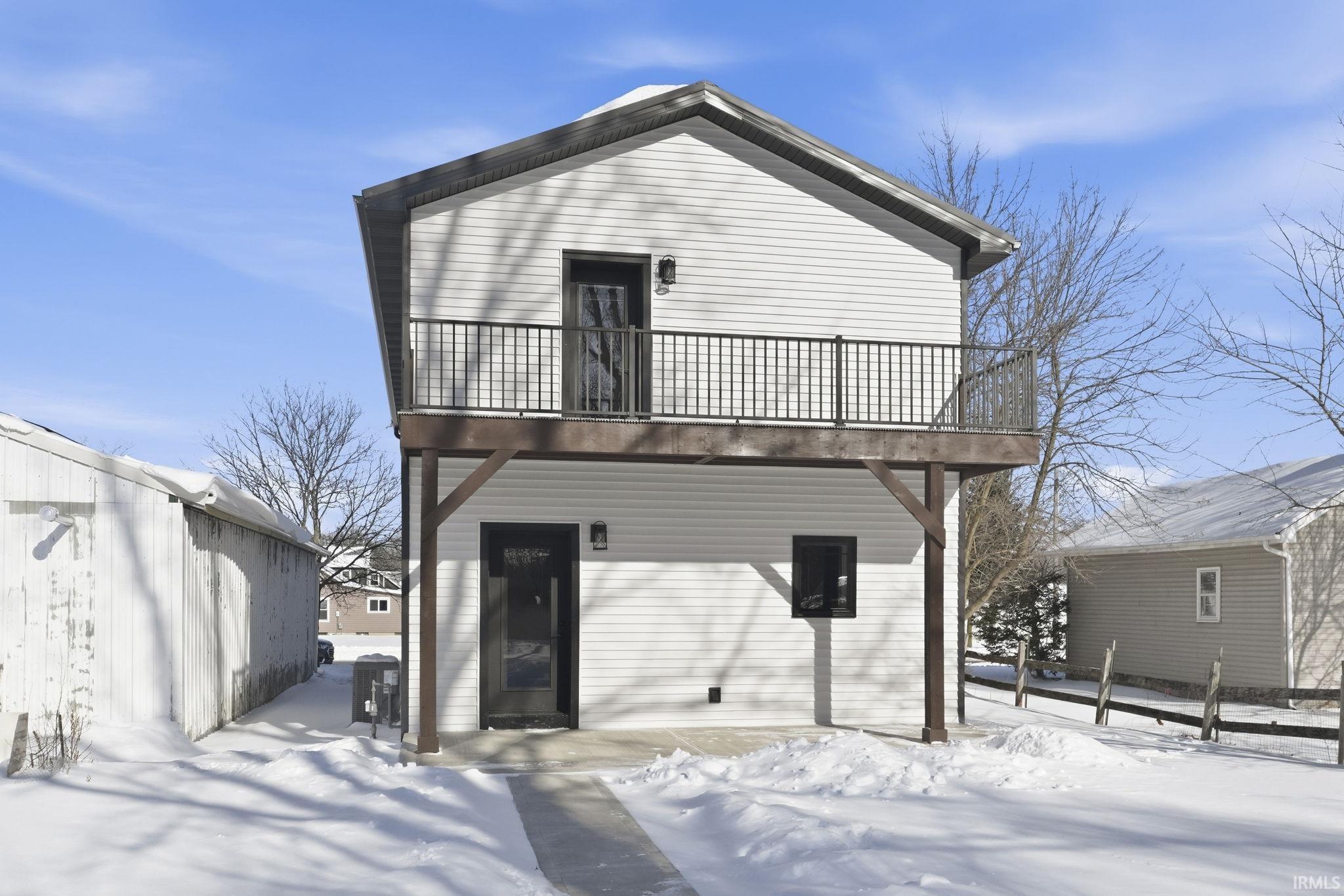 View of snow covered house