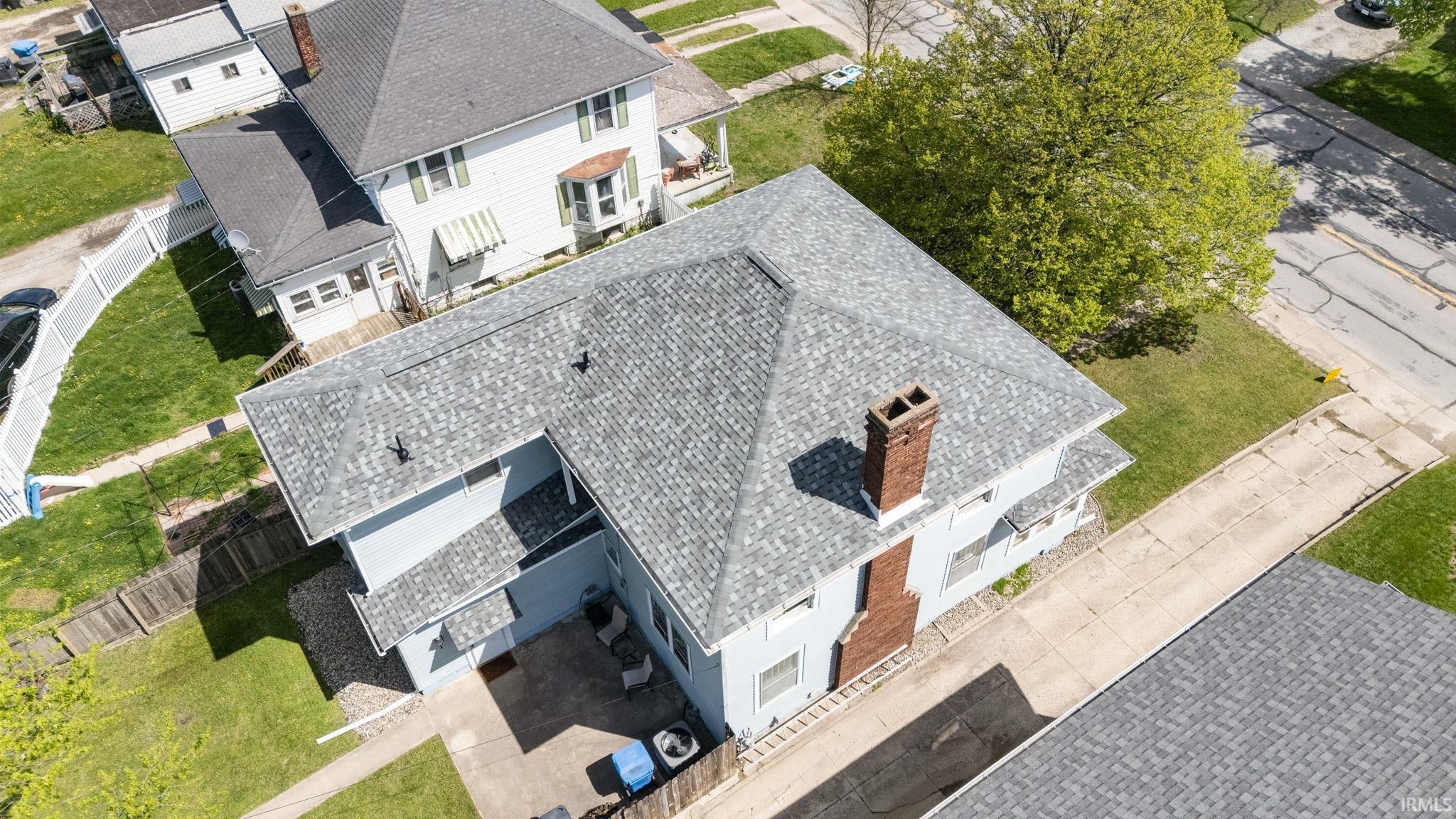 View from above of property