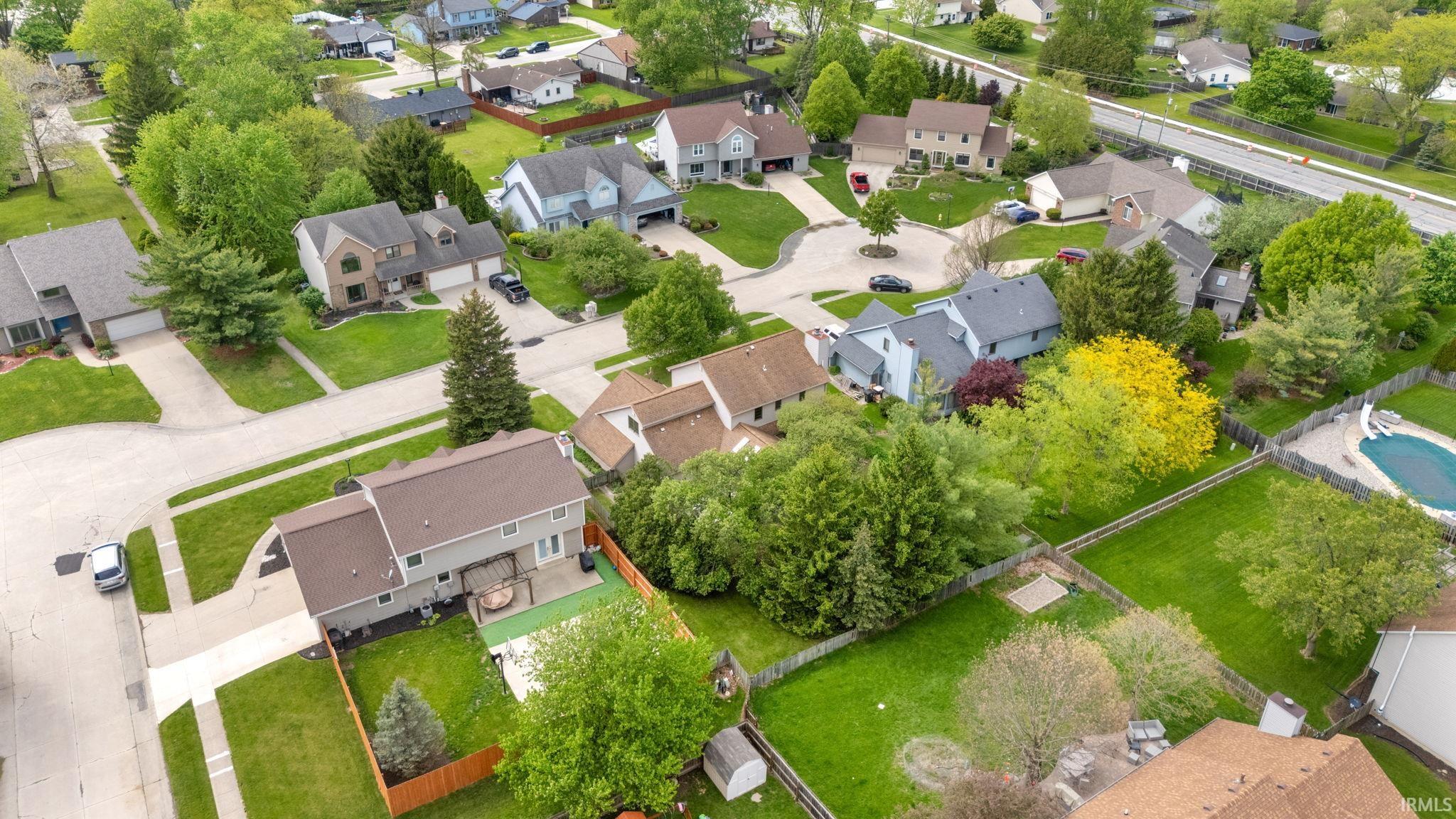 Residential neighborhood featuring mature trees and established homes