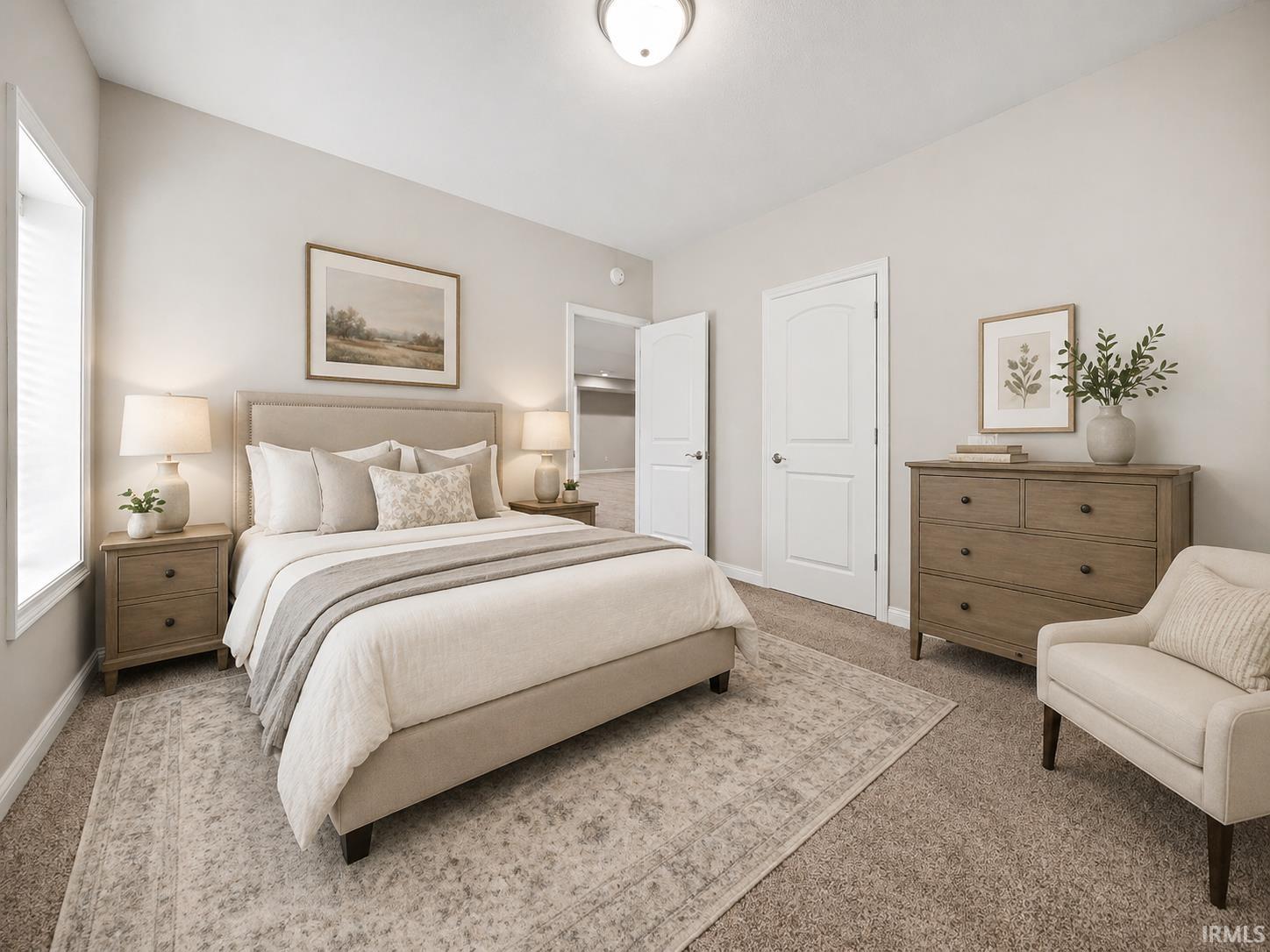 Lower Level Bedroom 4 - Virtually Staged Photo