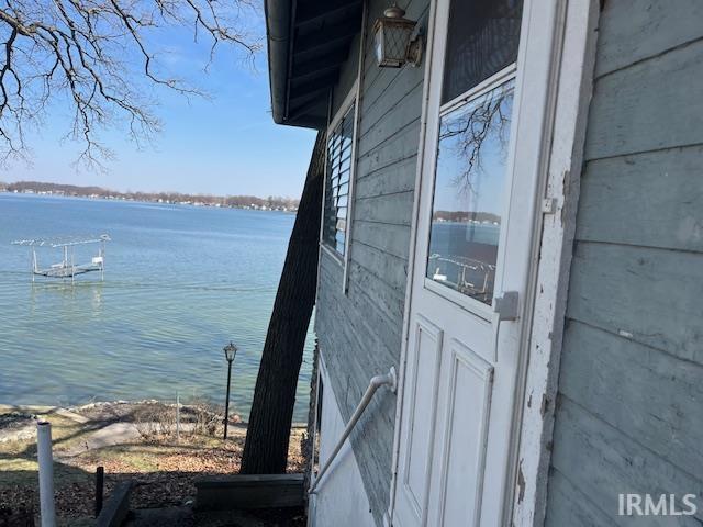 Dock with a water view
