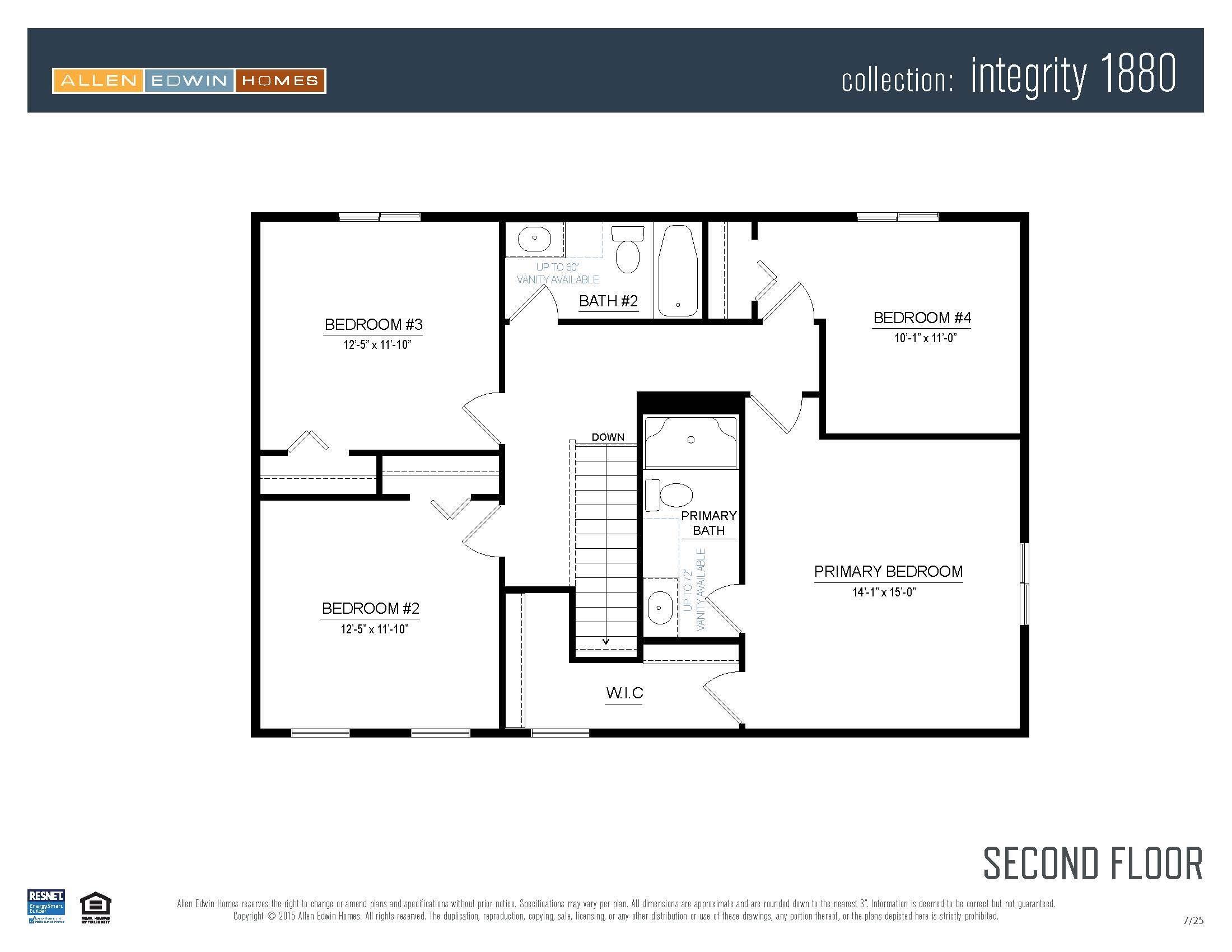 Standard floor plan layout.
