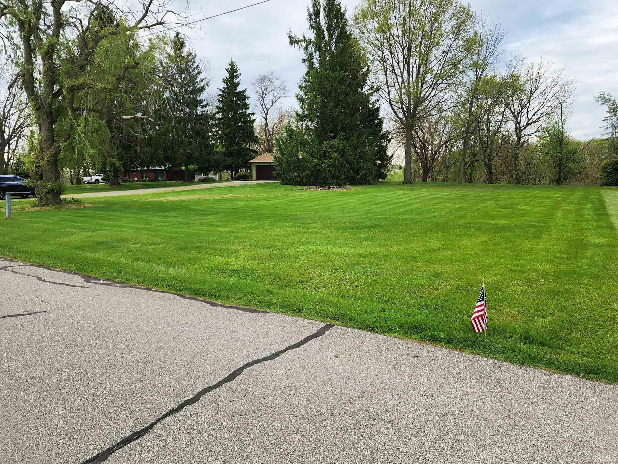 Side yard facing home from street.
